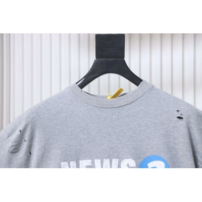 No Publik Watermelon "NEWS 2" Distressed Vintage Wash T-Shirt h170 02