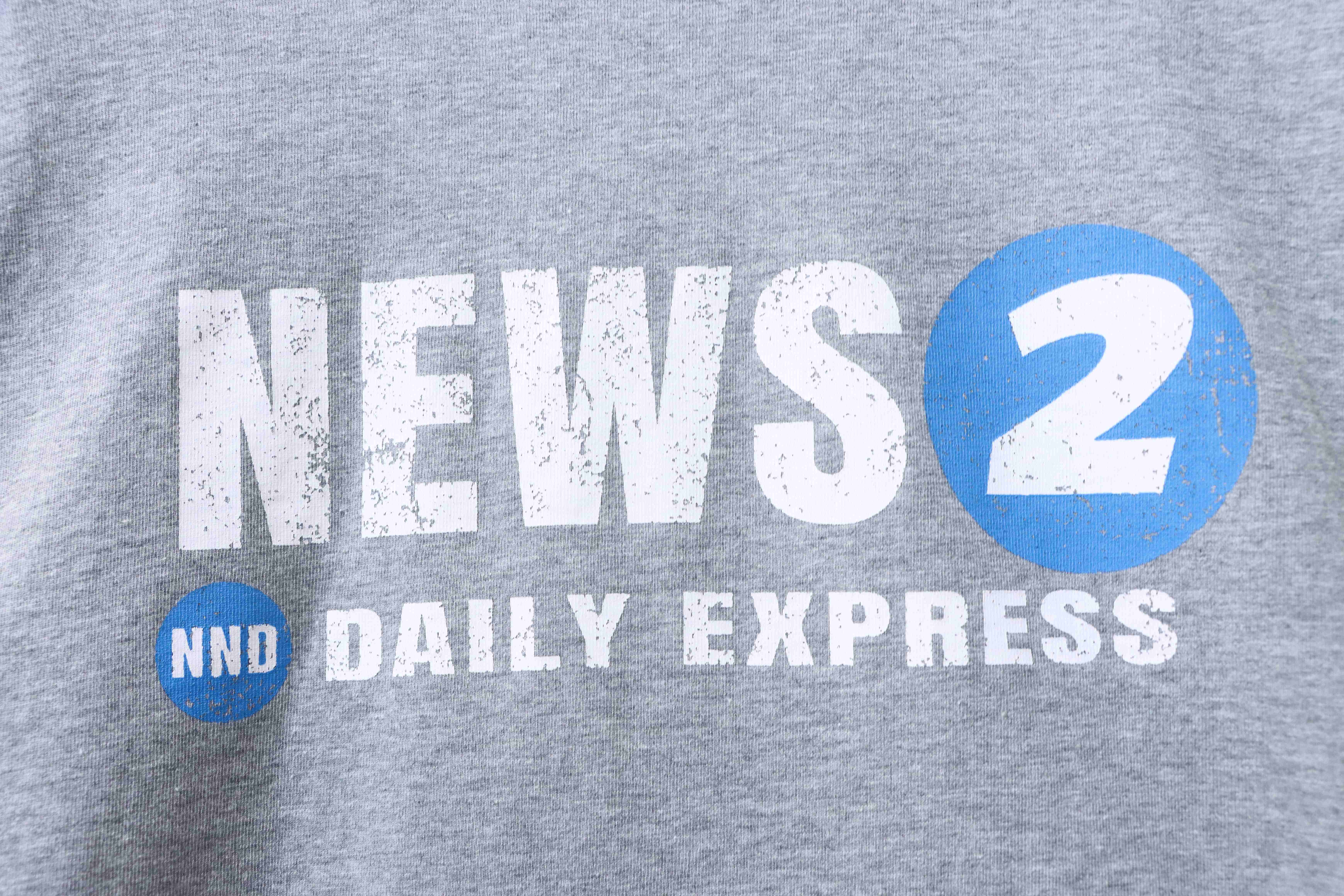 No Publik Watermelon "NEWS 2" Distressed Vintage Wash T-Shirt h170