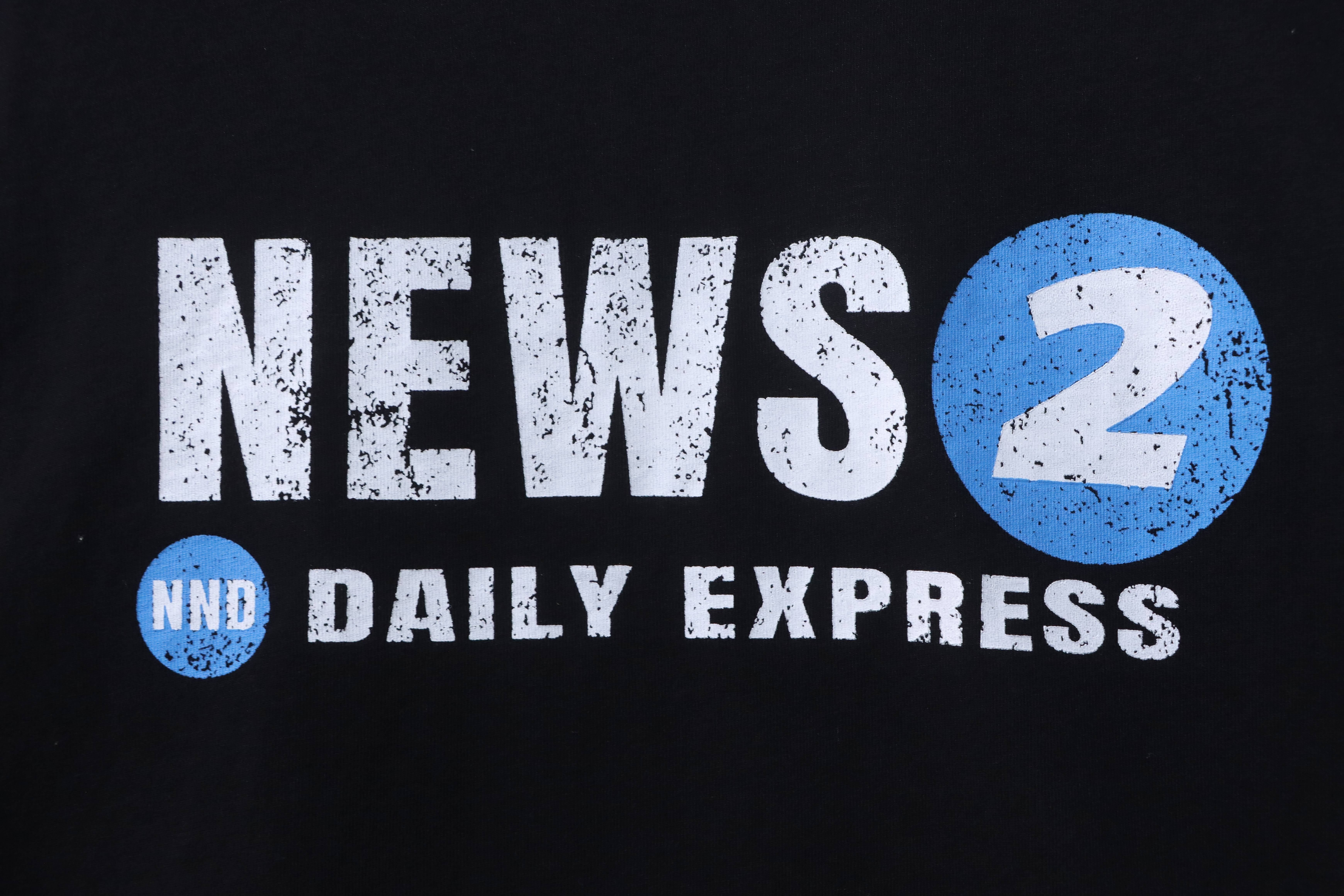 No Publik Grey Watermelon "NEWS 2" Distressed Vintage Wash T-Shirt h170