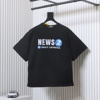 No Publik Grey Watermelon "NEWS 2" Distressed Vintage Wash T-Shirt h170 02