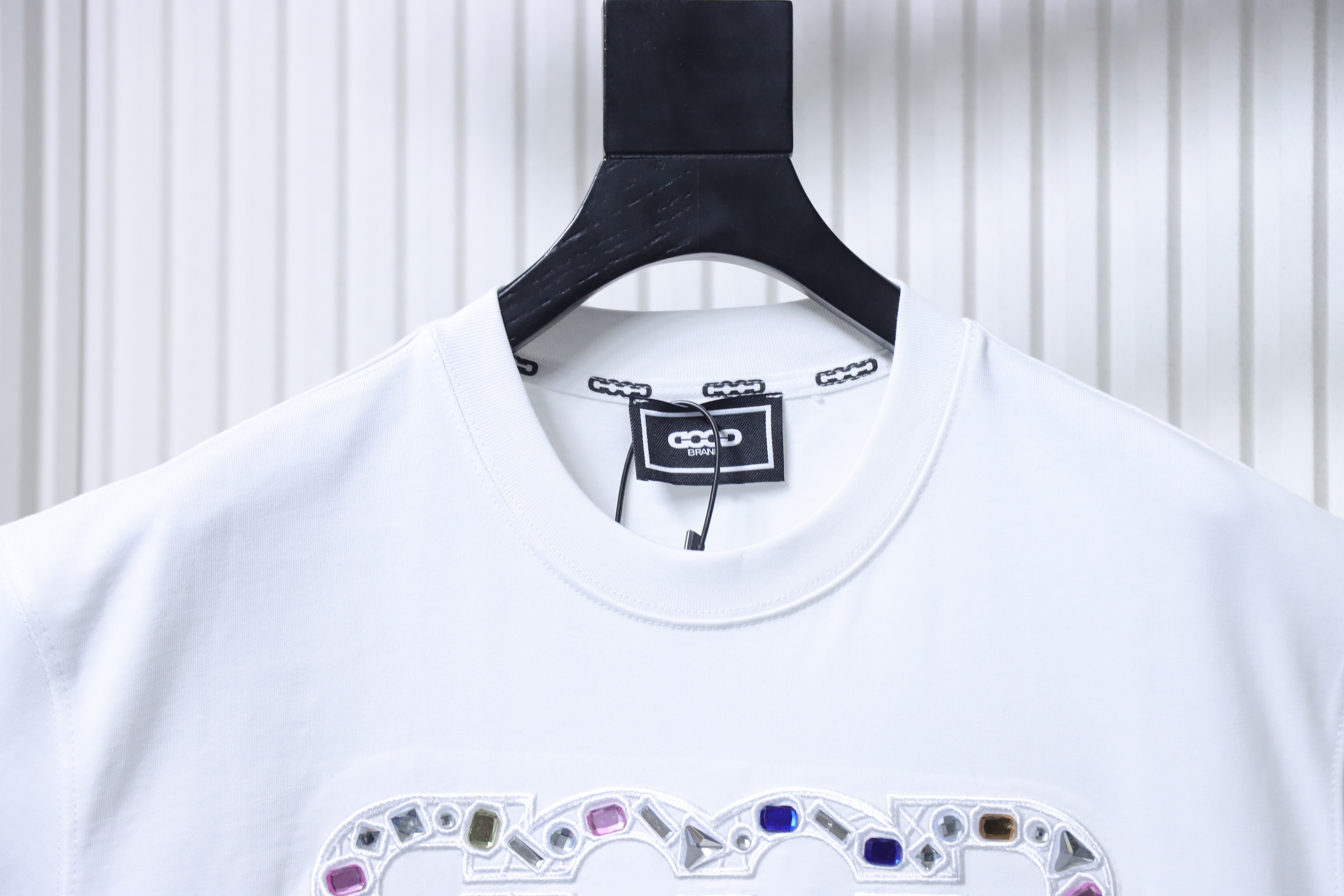 Goodbrand 26SS Luxury Gemstone Embellished Short-Sleeve T-Shirt h170