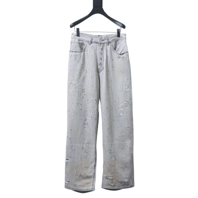 Balenciaga 24FW White Destroyed Slash Jeans h310 02