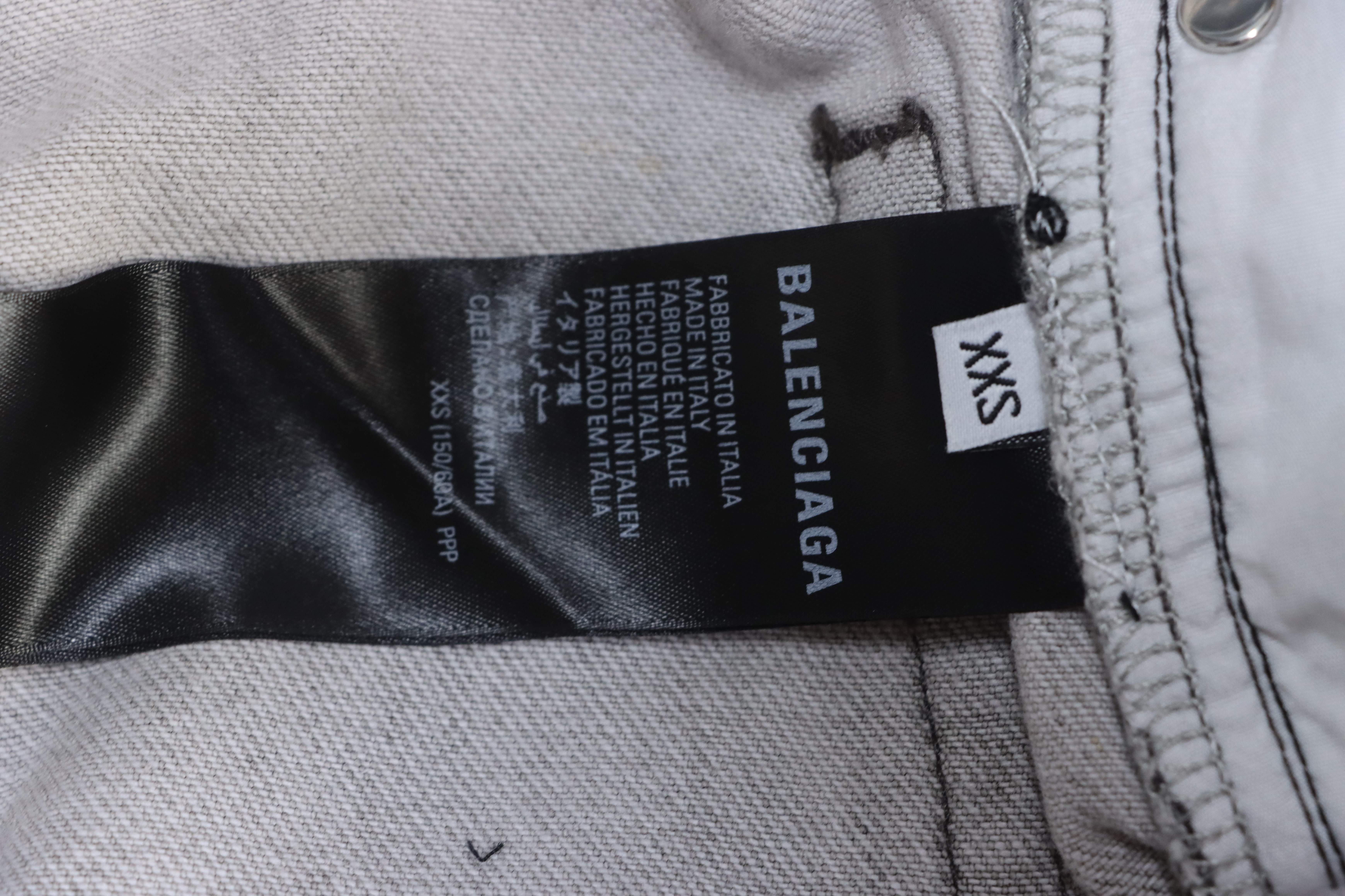 Balenciaga 24FW White Destroyed Slash Jeans h310