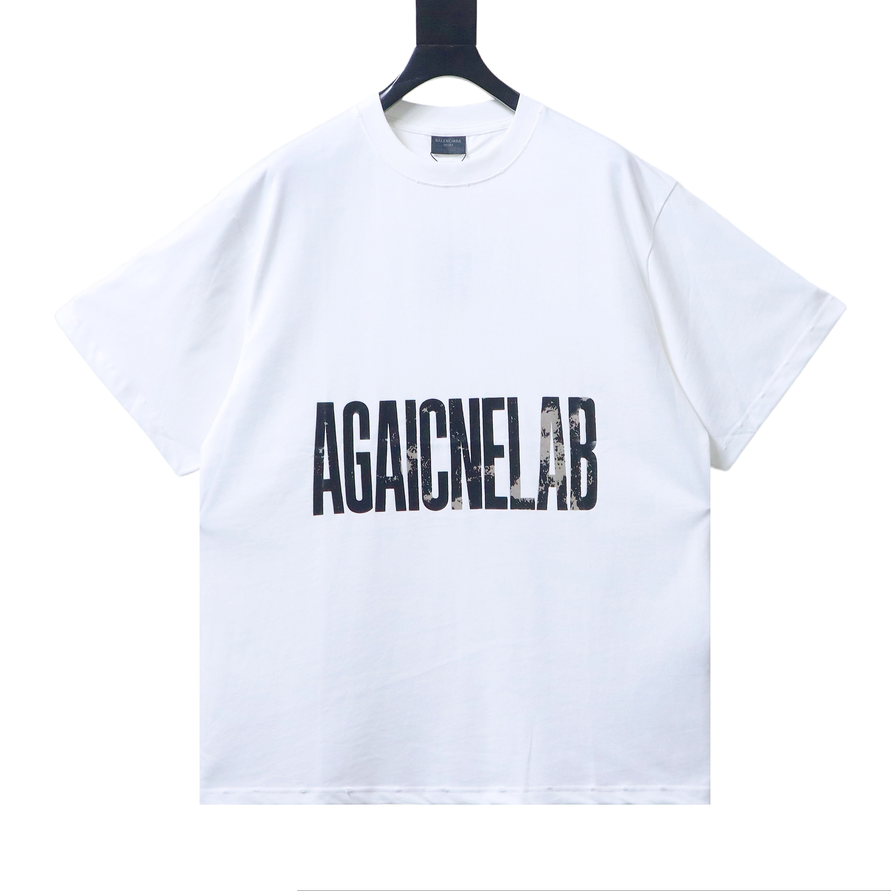 Balenciaga 24SS Cracked Reversed Letter Printed T-shirt h160
