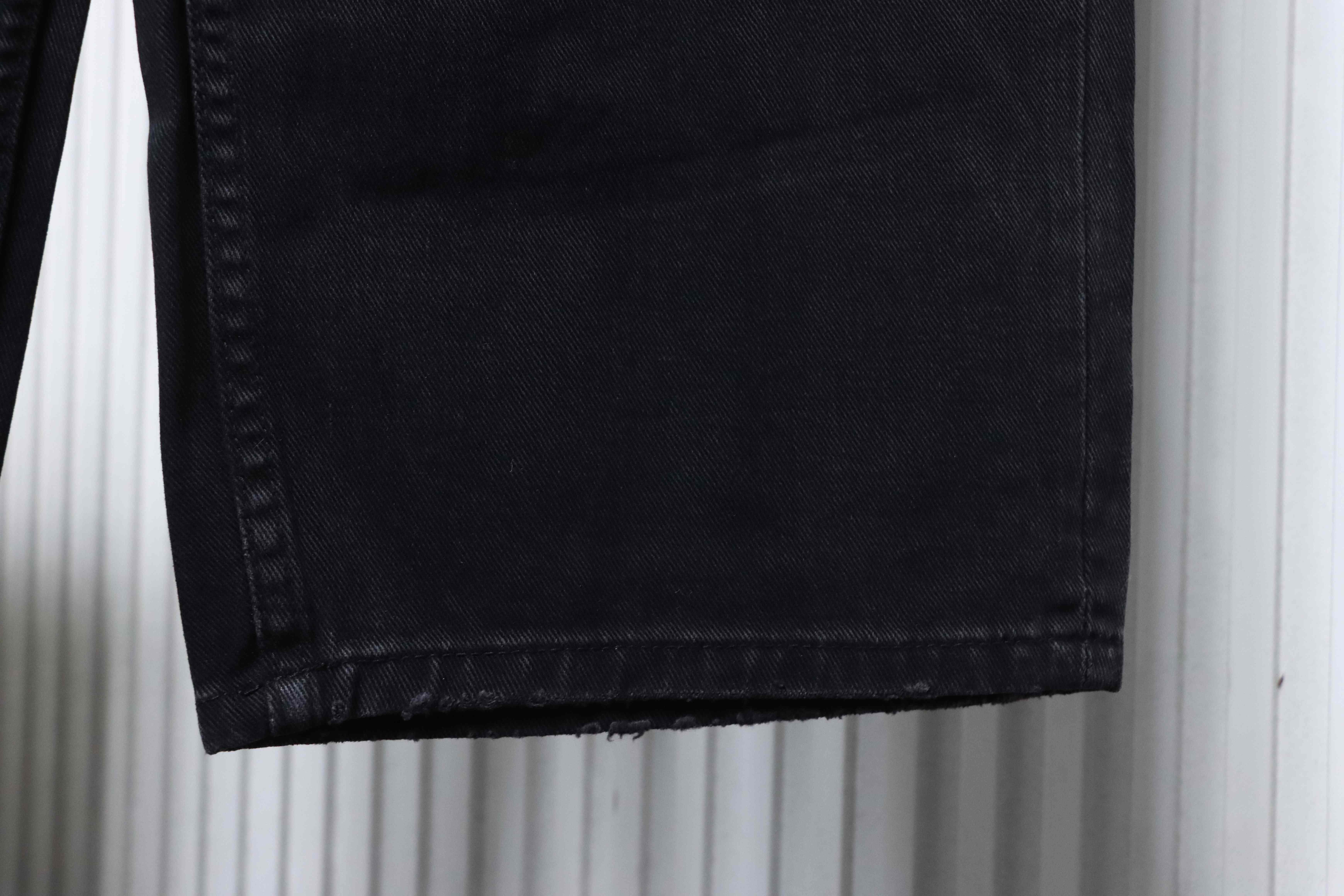 Balenciaga 24SS New Reversed Pocket Black Washed Distressed Denim Jeans h310
