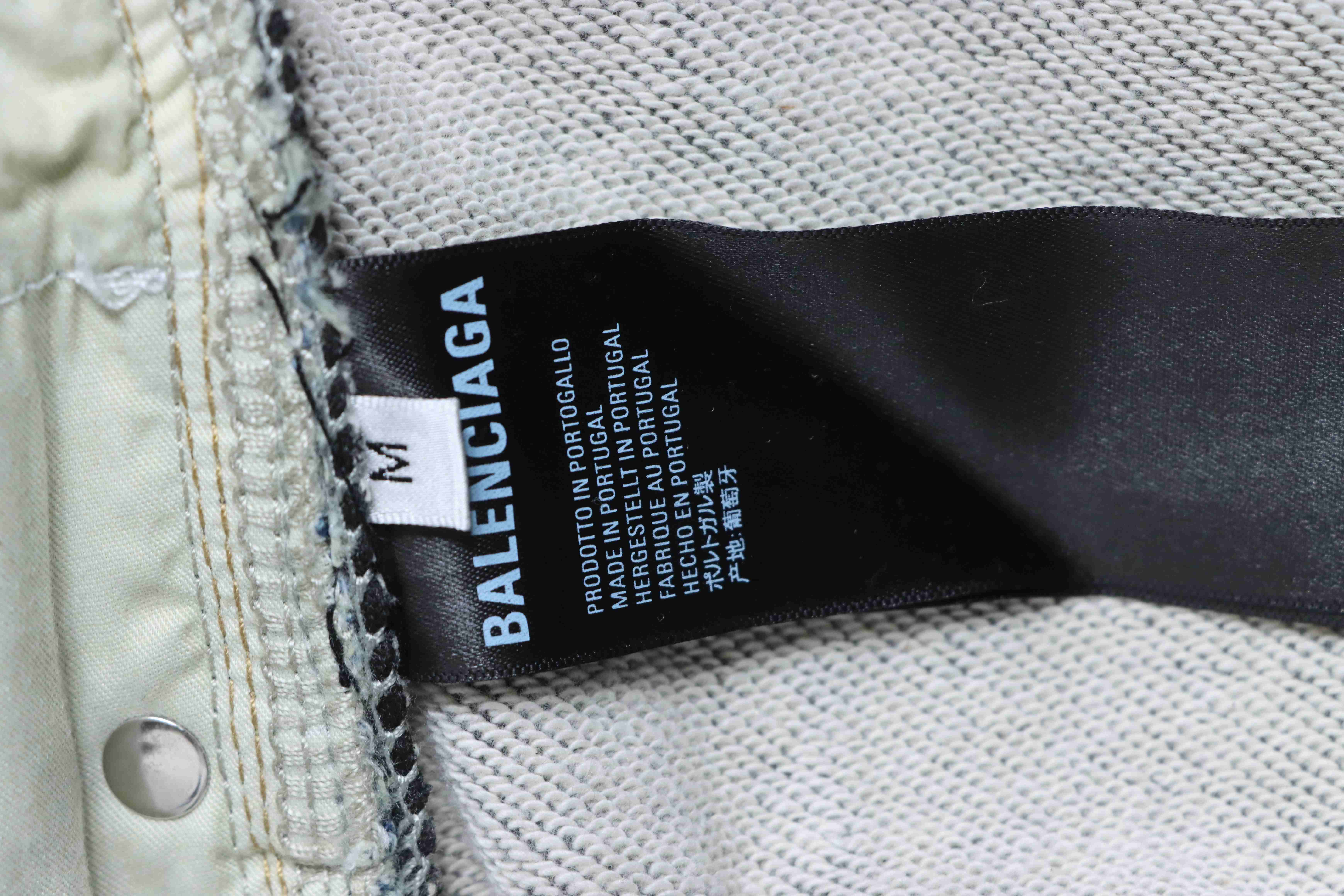 Balenciaga 24SS Spliced Blue Floral Grey Denim Jeans h310
