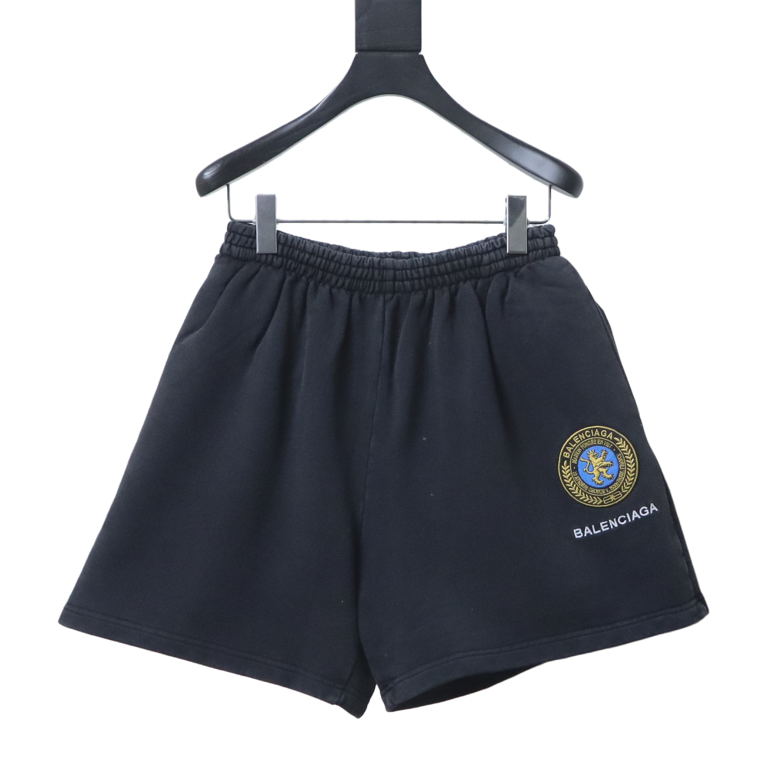 Balenciaga 25SS Badge Embroidered Shorts h200