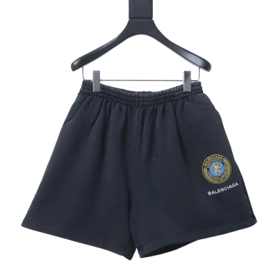 Balenciaga 25SS Badge Embroidered Shorts h200 01