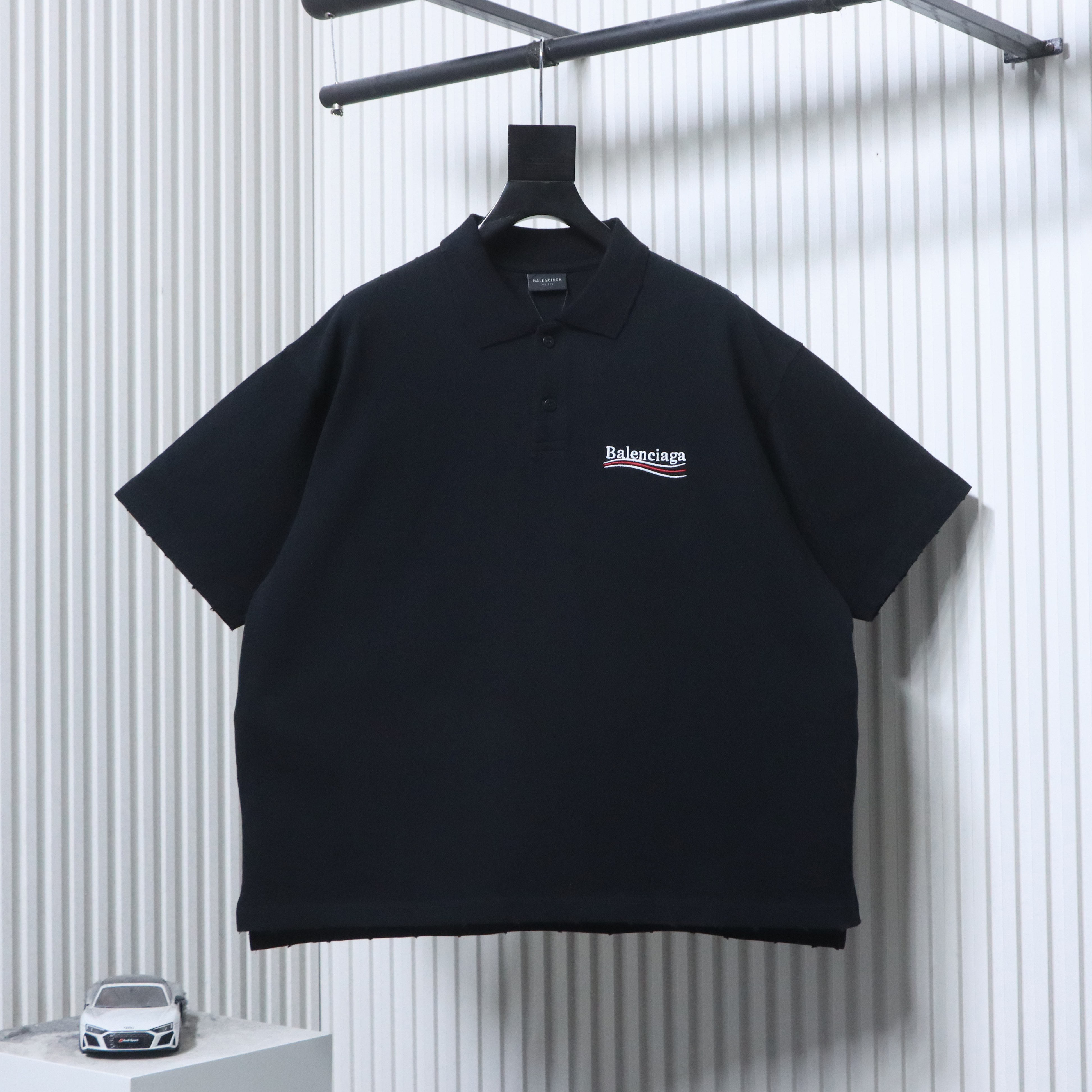 Balenciaga 25SS Coke Embroidered Polo T-shirt h210