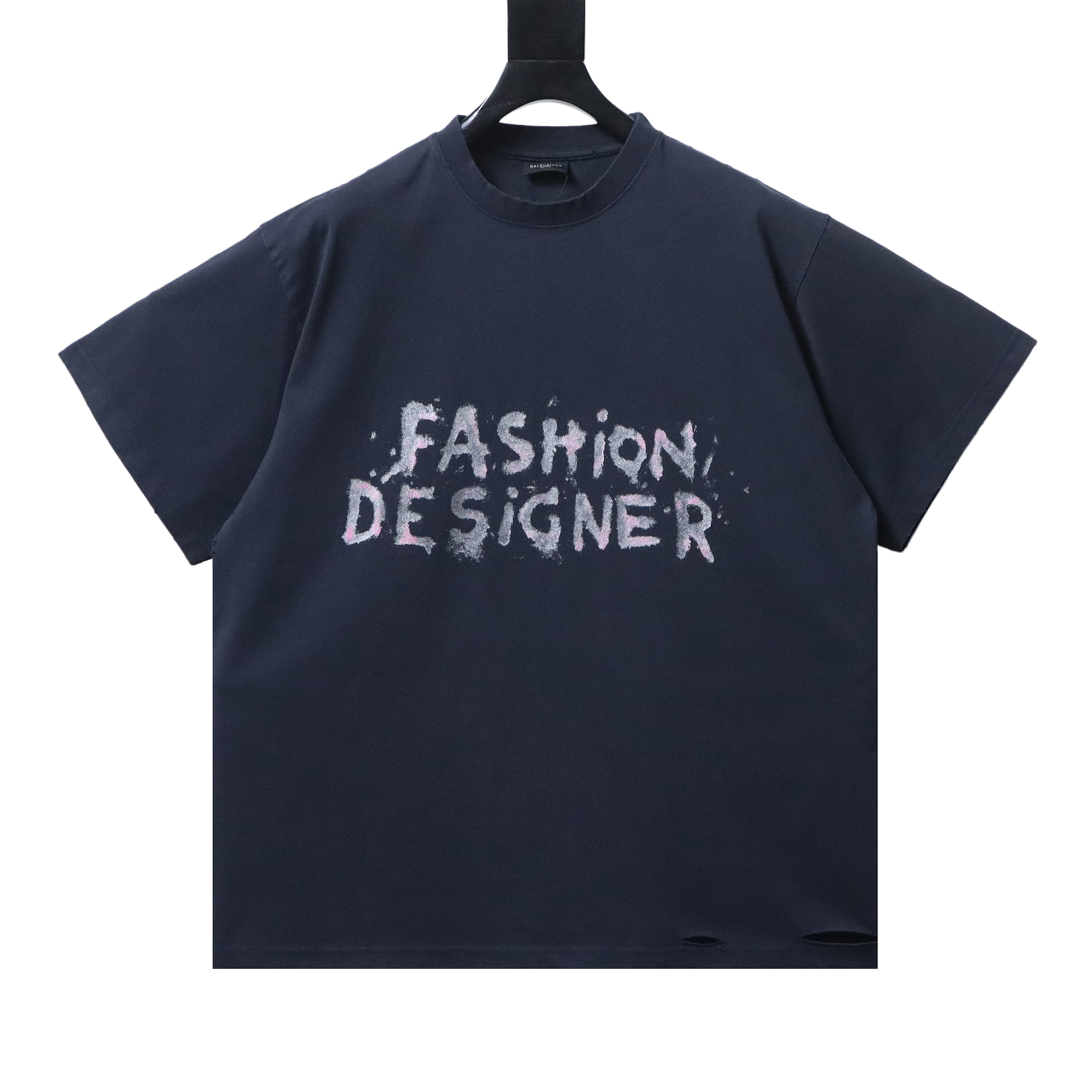 Balenciaga 25SS Designer Glitter Printed T-shirt h190