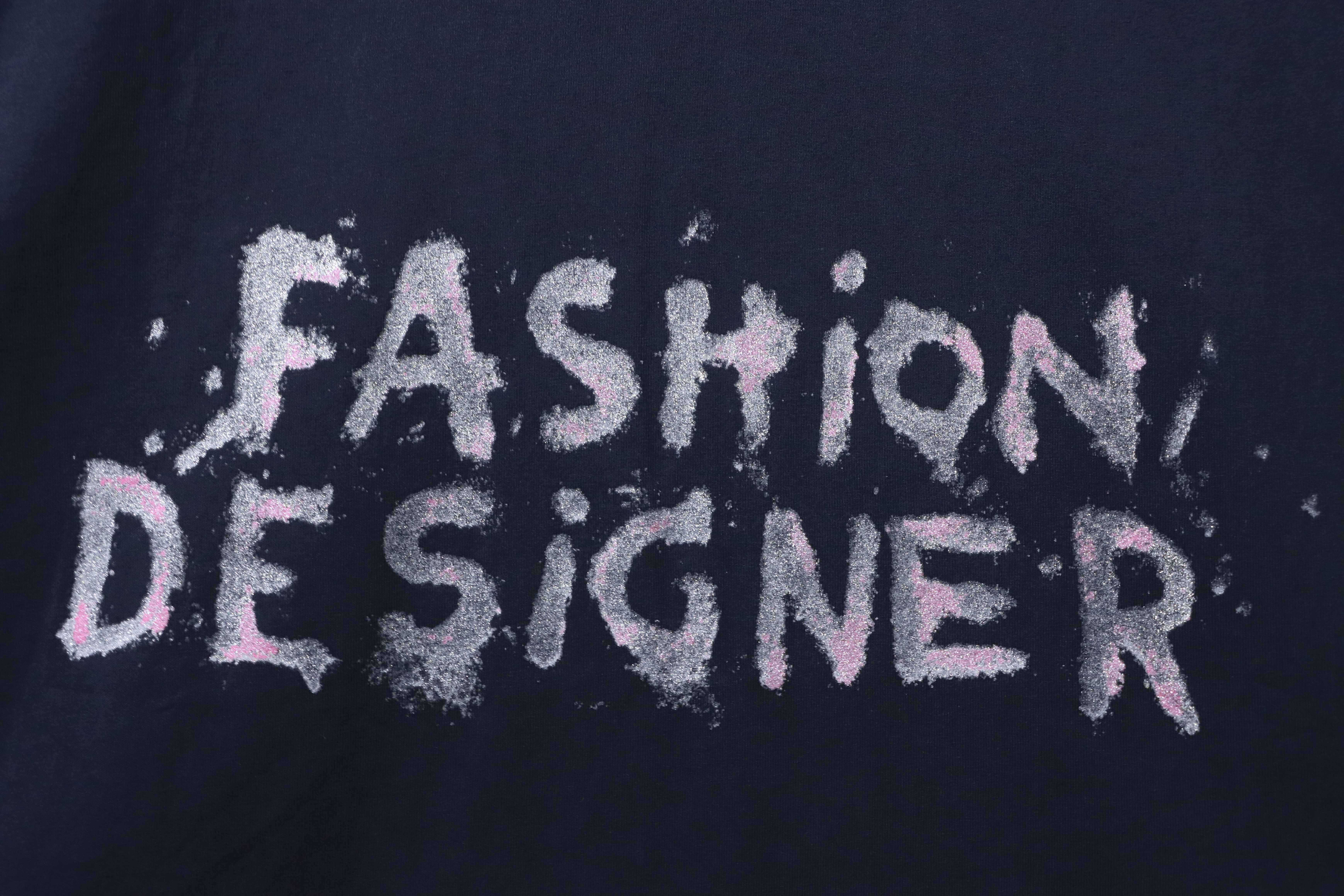 Balenciaga 25SS Designer Glitter Printed T-shirt h190
