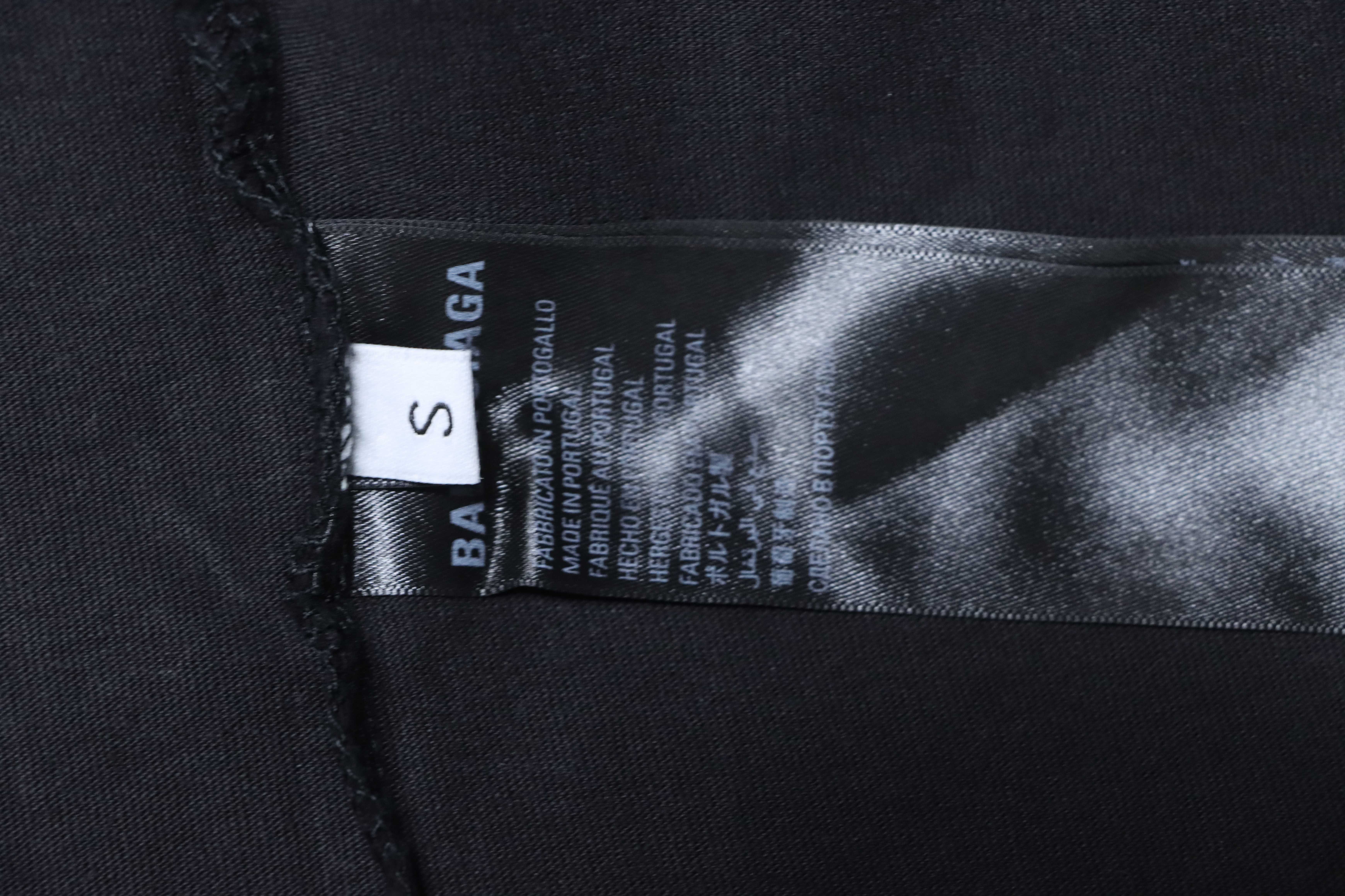Balenciaga 25SS Heavy Snow Wash Distressed Lock Buckle Printed T-shirt