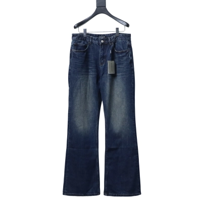 Balenciaga 25SS Vintage Washed Blue Flared Jeans h310 01