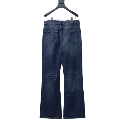 Balenciaga 25SS Vintage Washed Blue Micro-Flared Pants h310 02