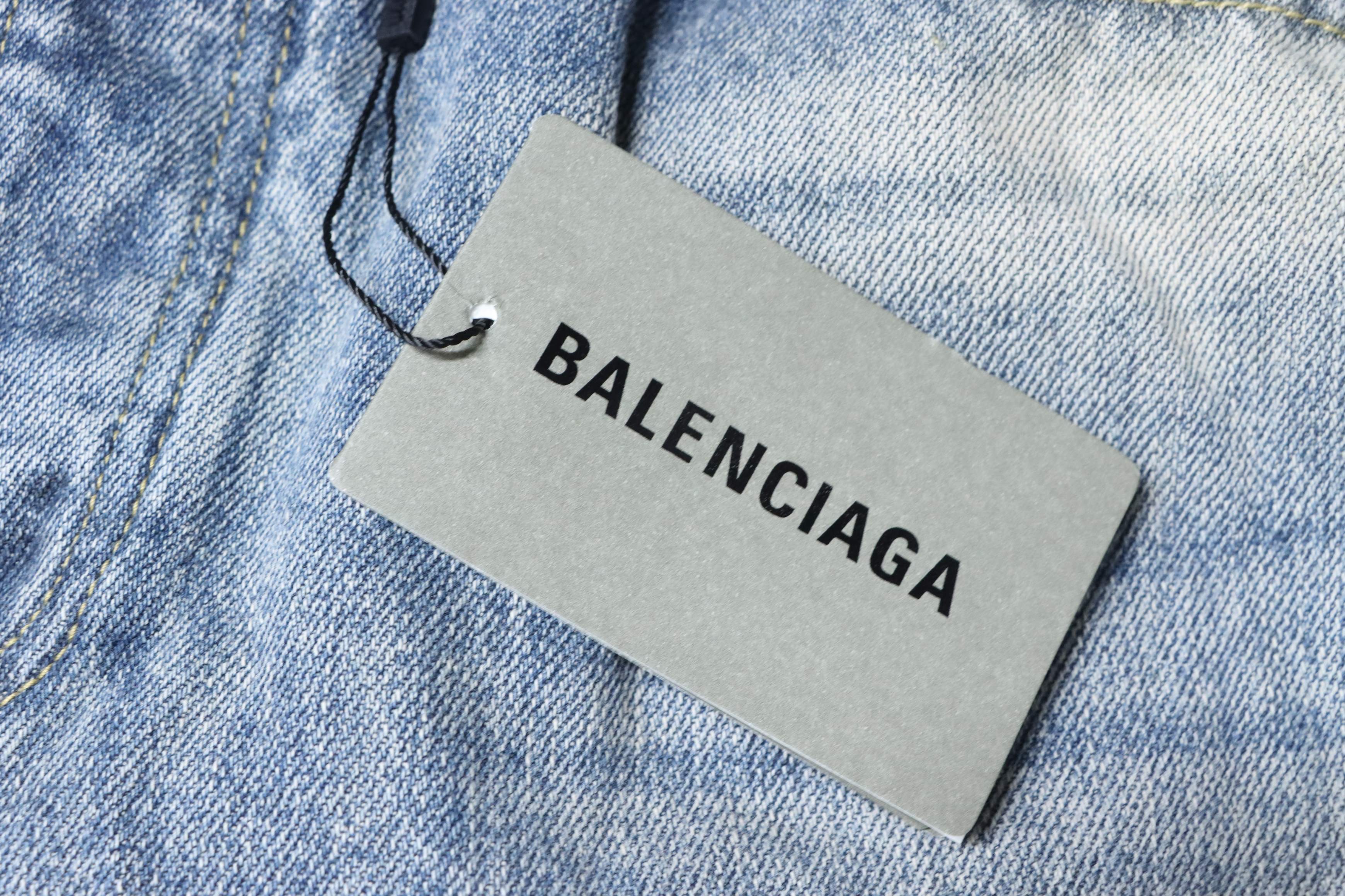 Balenciaga 25SS Washed Destroyed Ripped Jeans h340