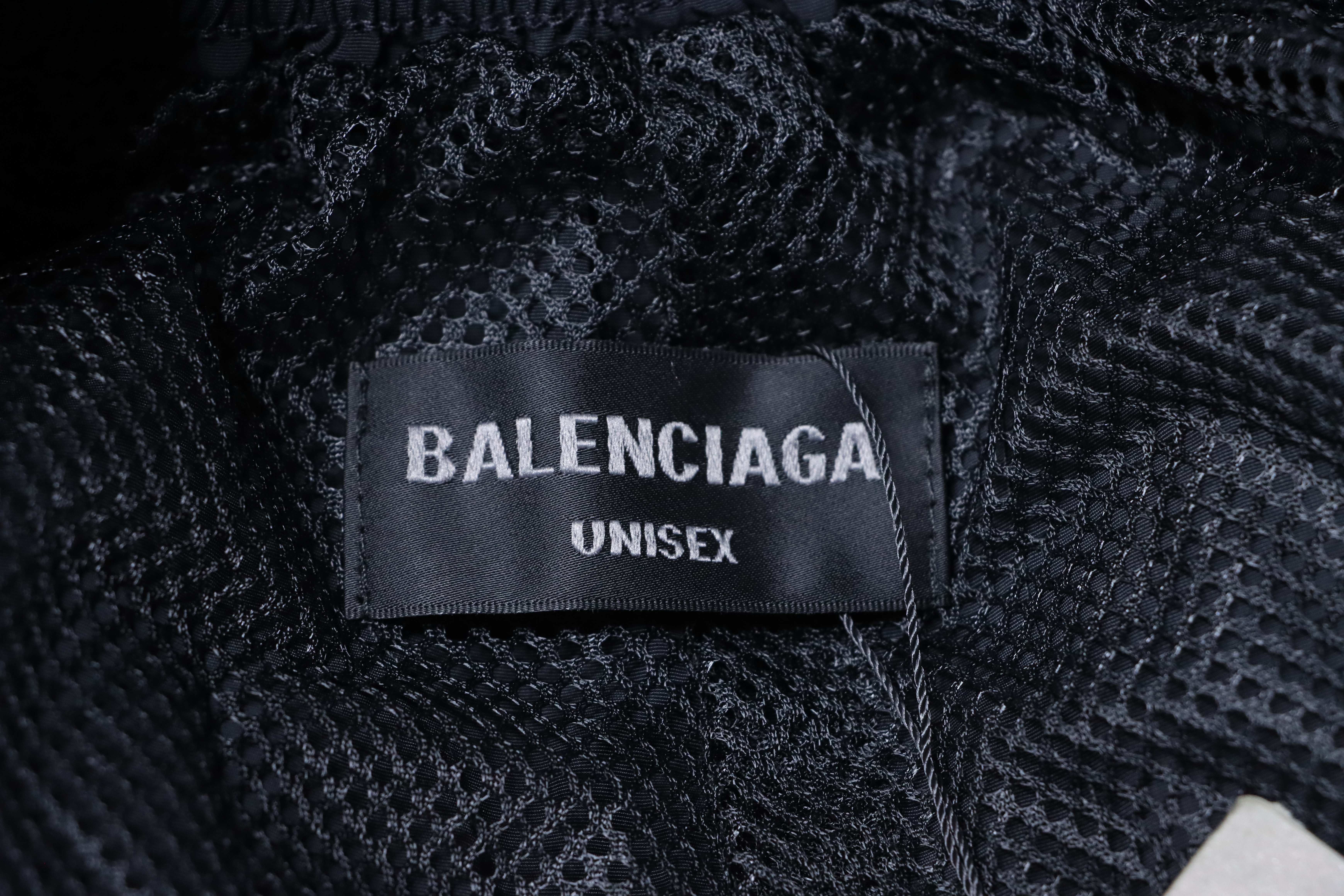Balenciaga 26SS 3M Black Red Spliced Embroidered Hooded Tracksuit Pants