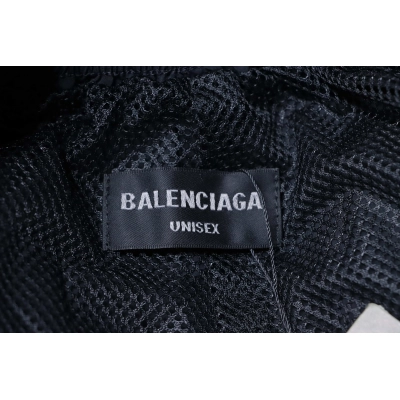 Balenciaga 26SS 3M Black Red Spliced Embroidered Hooded Tracksuit Pants 02