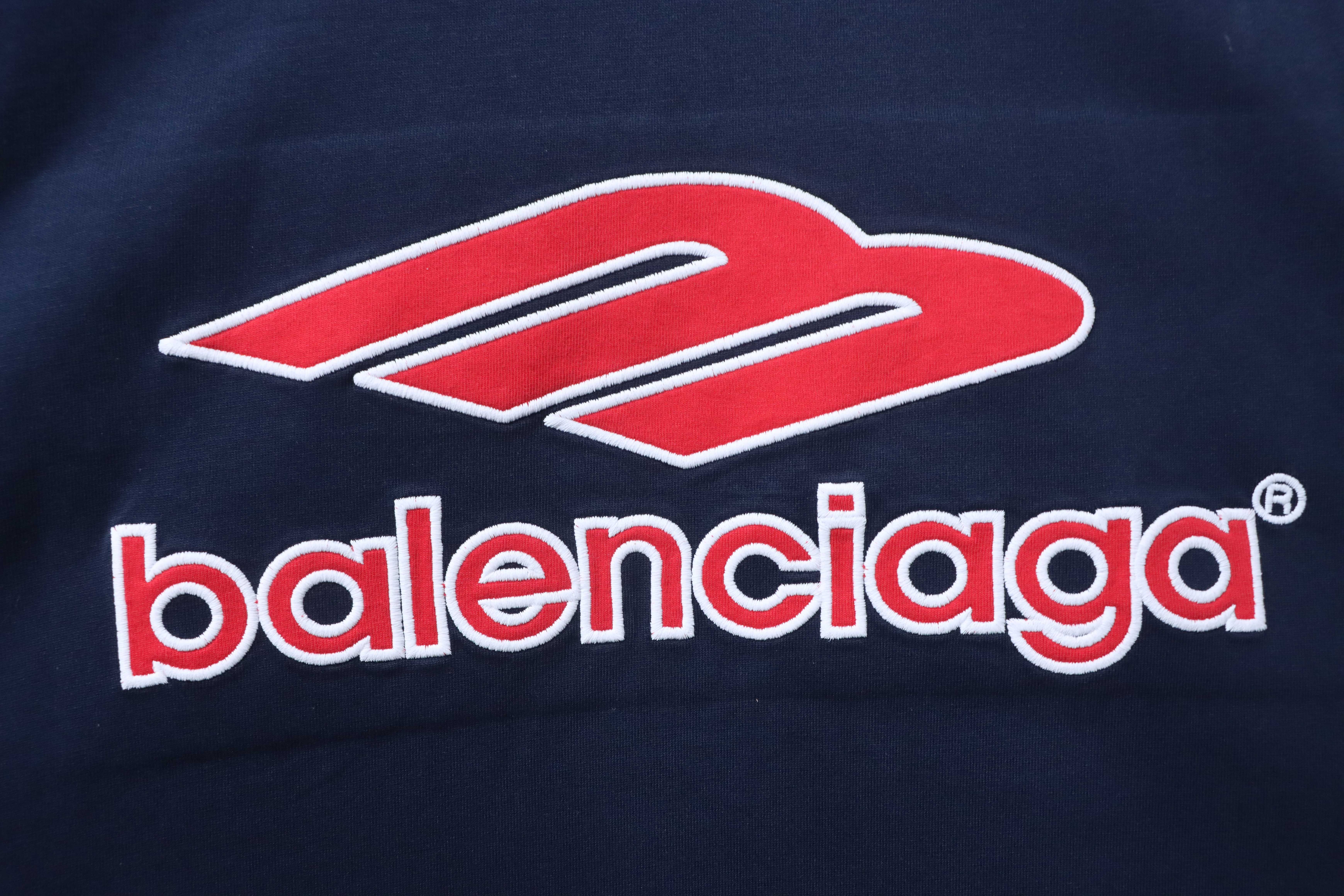 Balenciaga 26SS 3M Embroidered Manchester United Emblem T-shirt Black