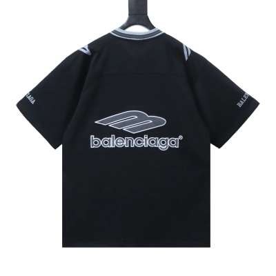Balenciaga 26SS 3M Embroidered Manchester United Emblem T-shirt Black 02