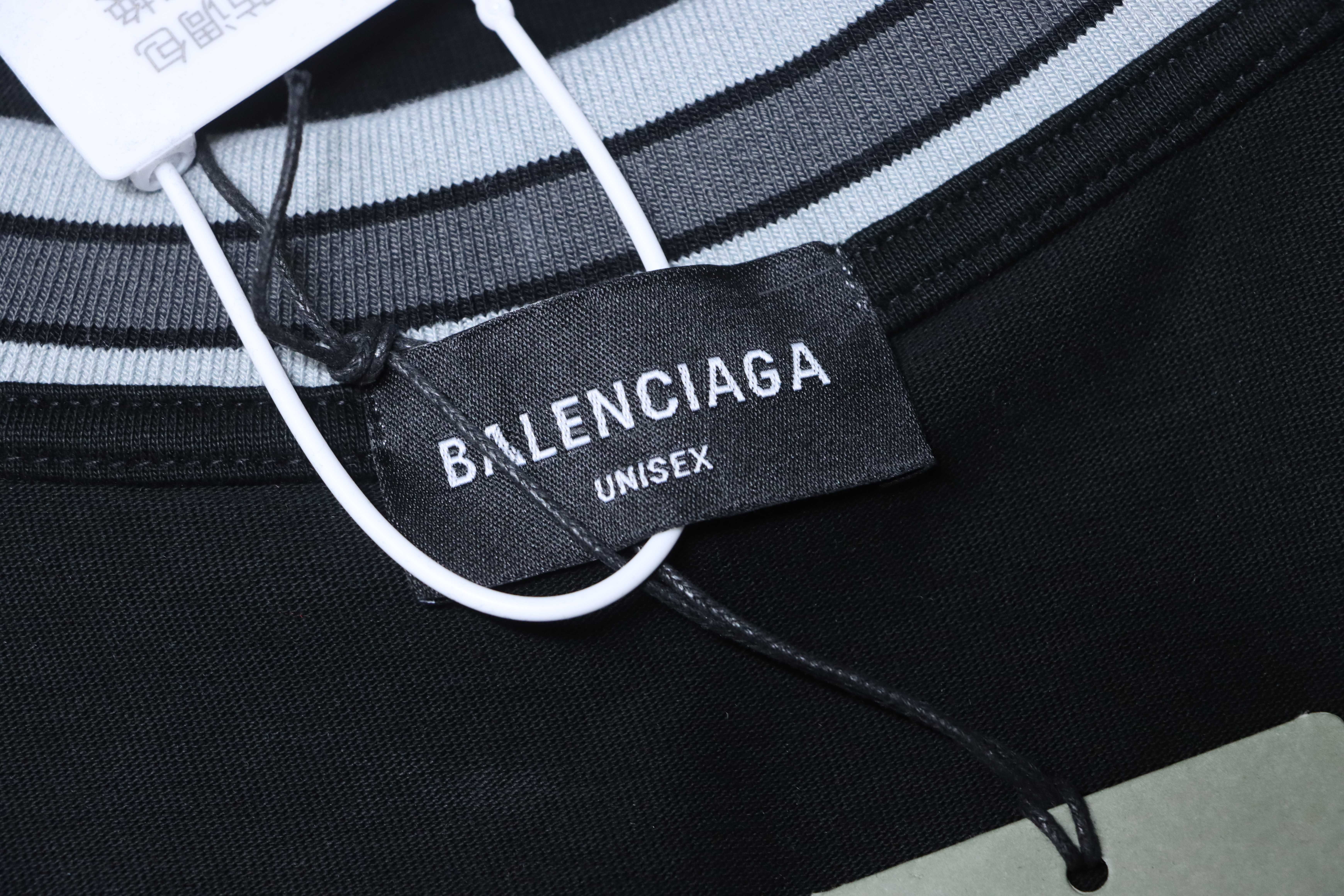 Balenciaga 26SS 3M Embroidered Manchester United Emblem T-shirt Black