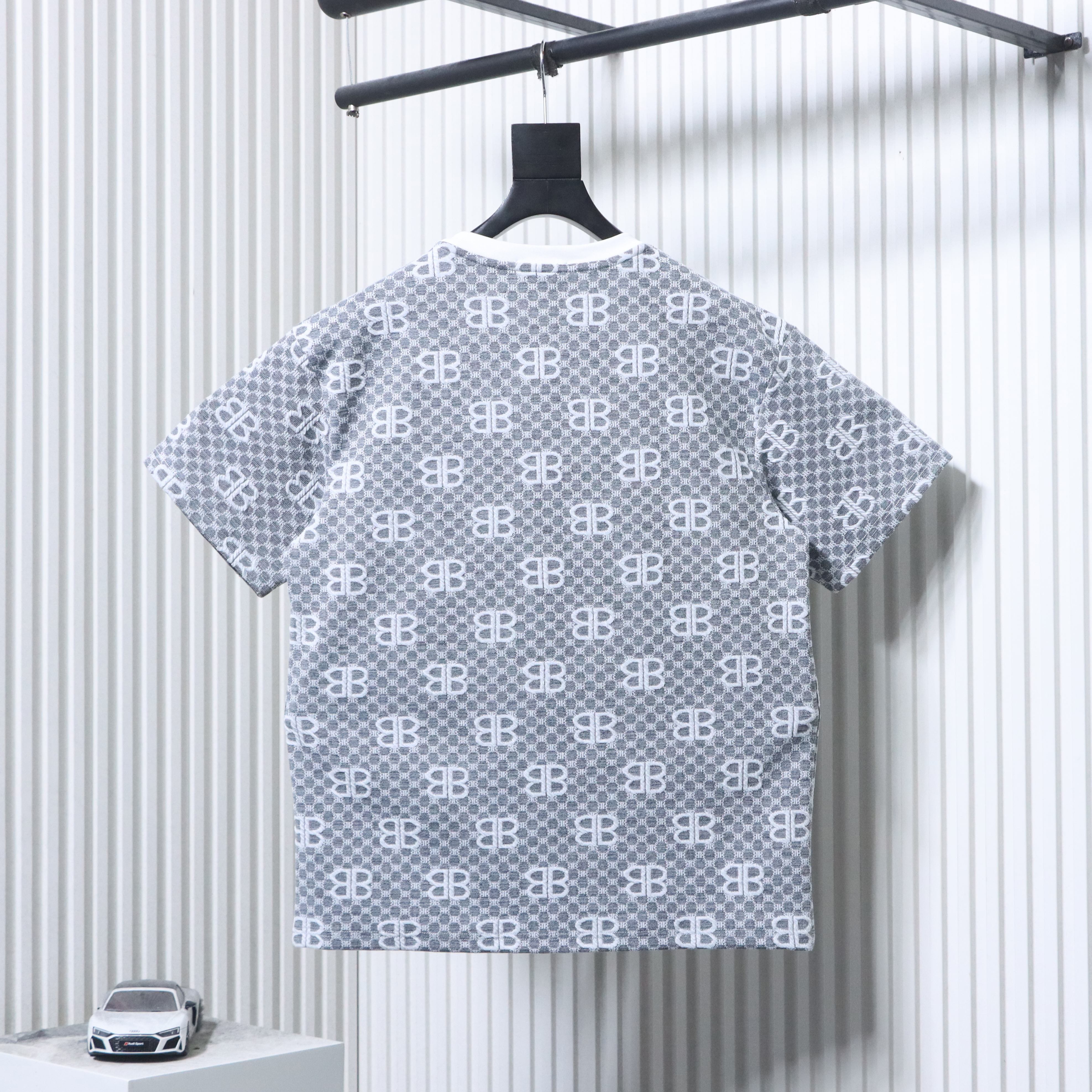 Balenciaga 26SS Allover BB Monogram Jacquard T-shirt 