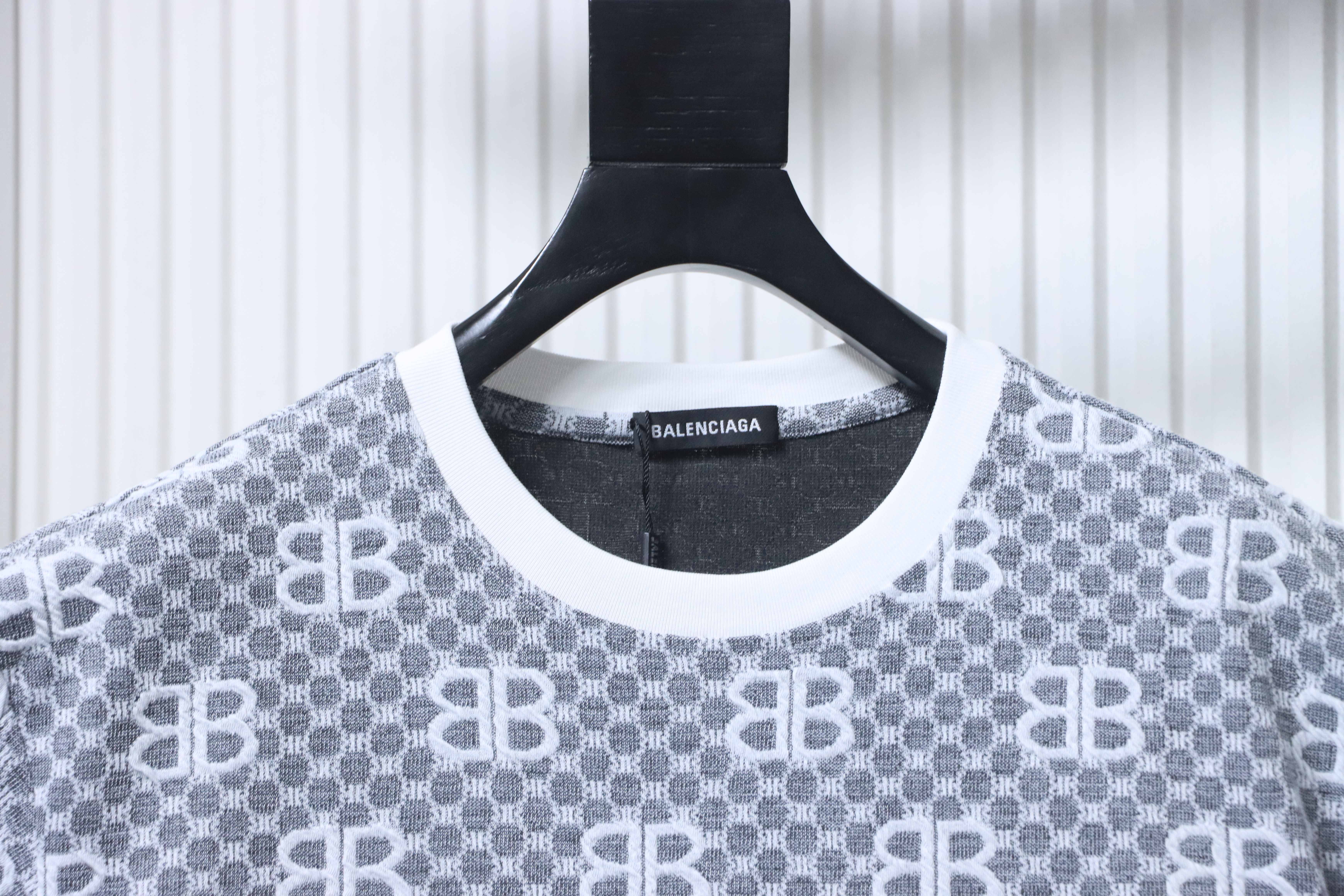 Balenciaga 26SS Allover BB Monogram Jacquard T-shirt 