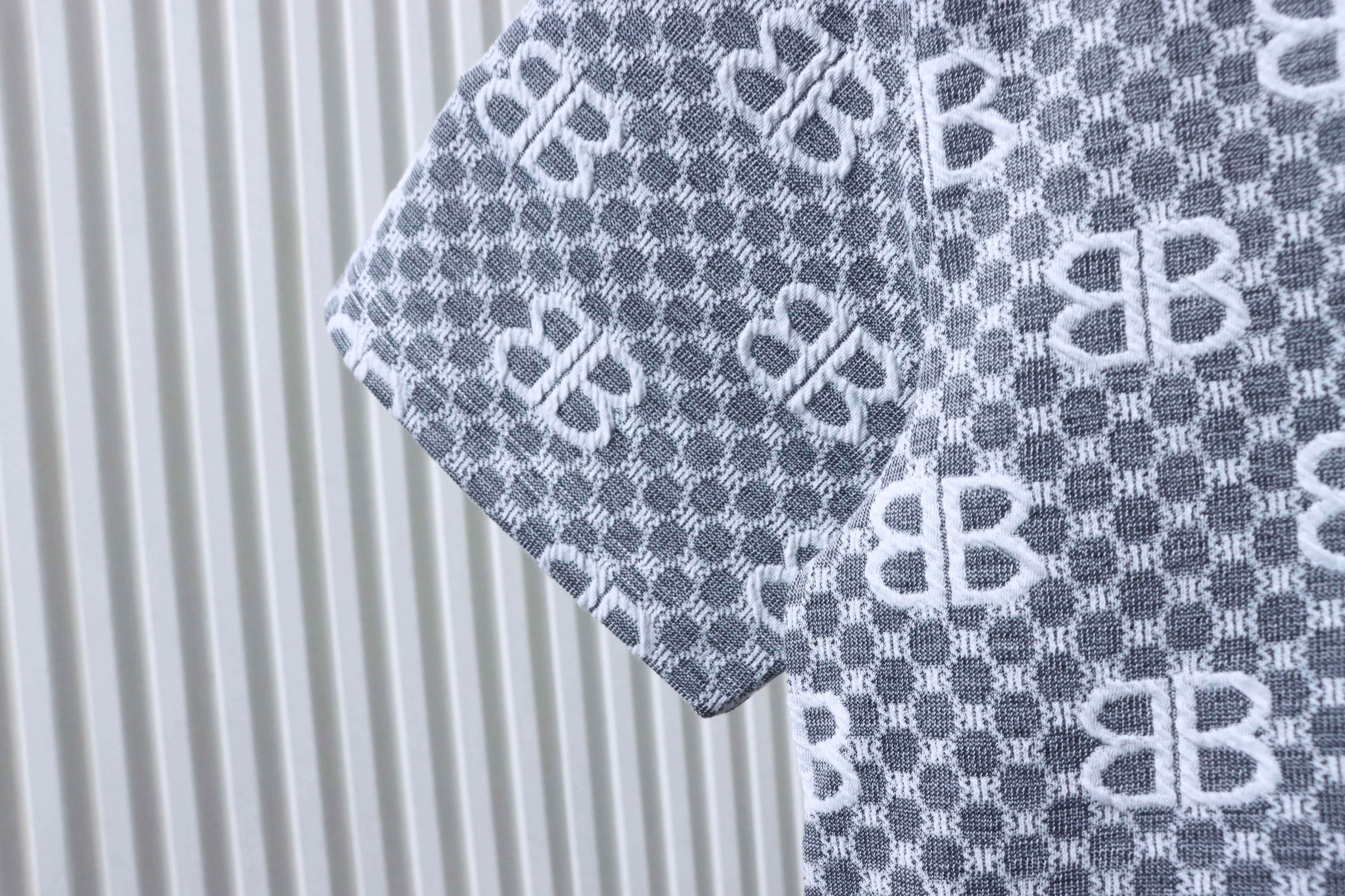 Balenciaga 26SS Allover BB Monogram Jacquard T-shirt 