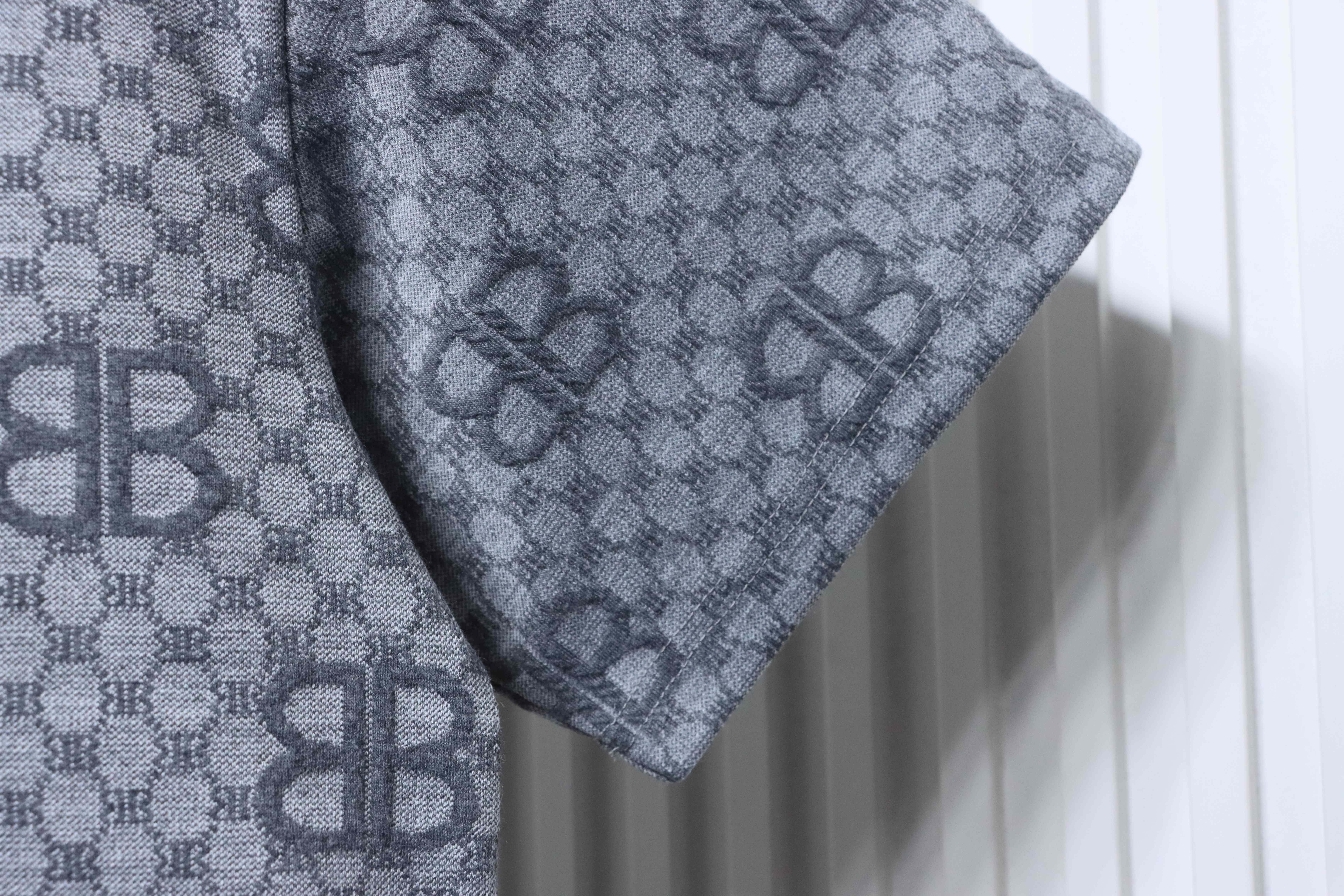 Balenciaga 26SS Allover BB Monogram Jacquard T-shirt 
