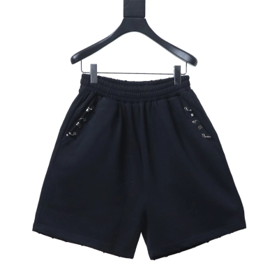 Balenciaga 26SS Classic Engraved Logo Metal Buckle Shorts h210 01