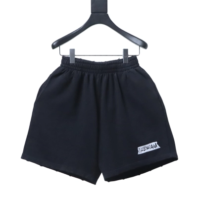 Balenciaga 26SS Masking Tape Letter Printed Elastic Waist Casual Shorts h190 01