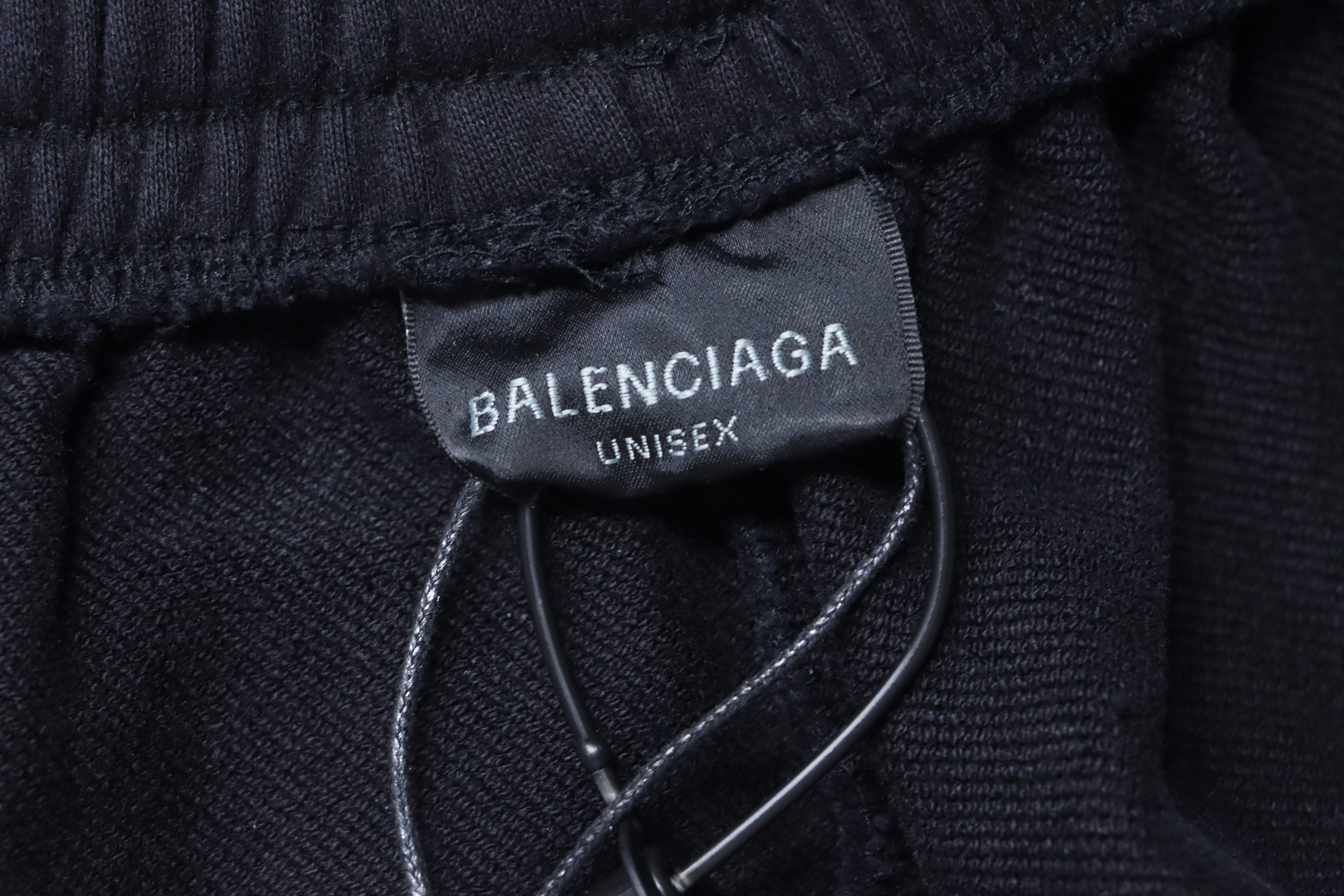 Balenciaga 26SS Masking Tape Letter Printed Elastic Waist Casual Shorts h190