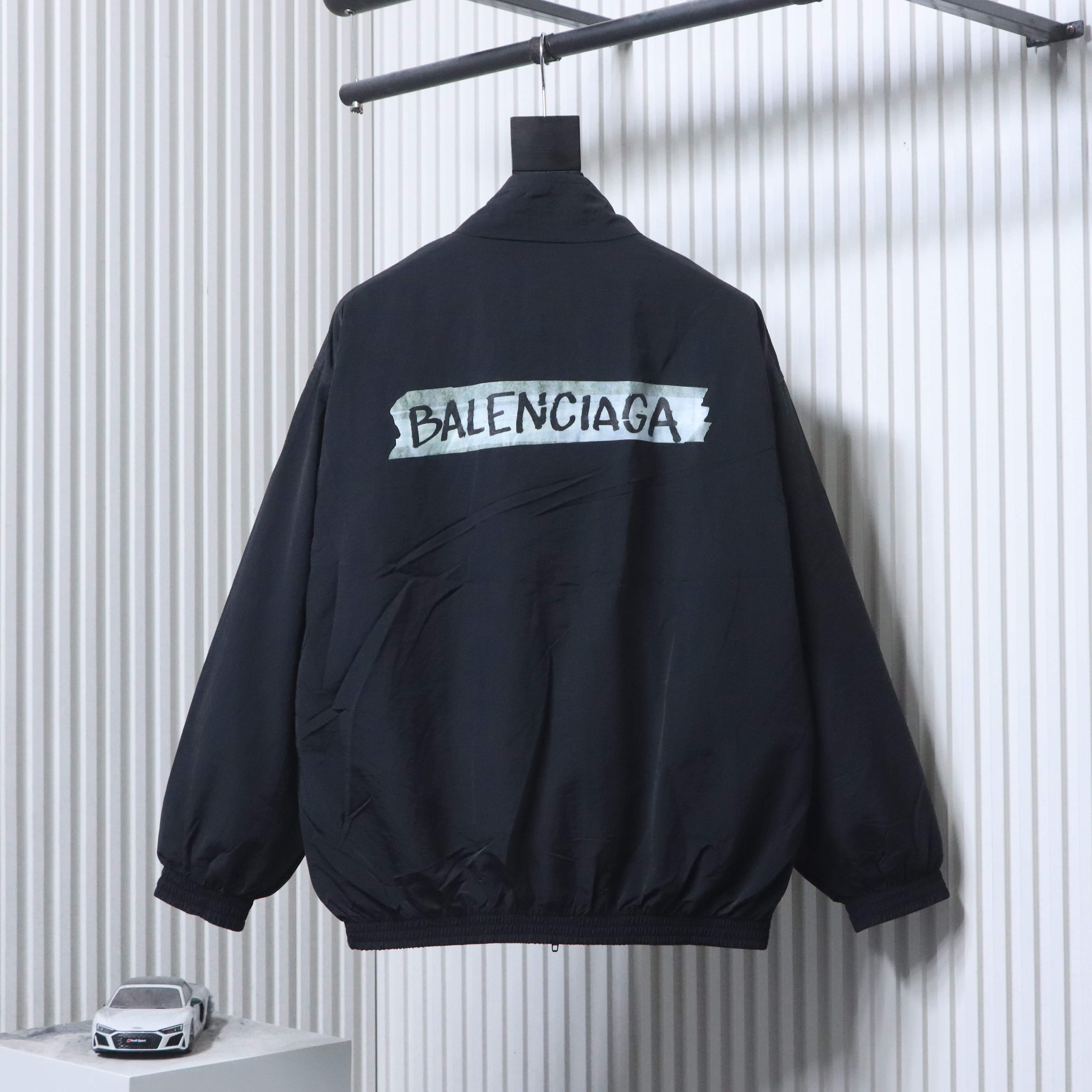 Balenciaga 26SS Black Tape Printed Tracksuit Windbreaker Jacket h270