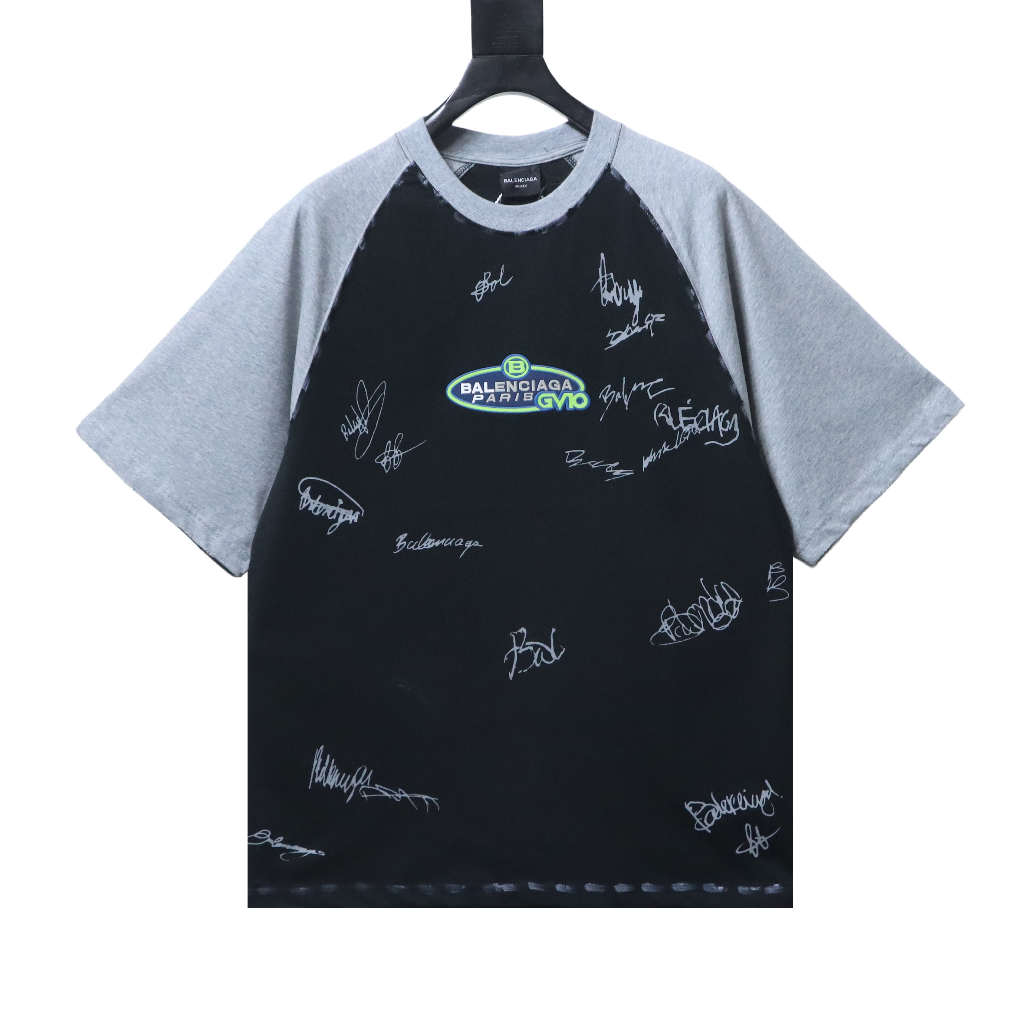 Balenciaga 3 26SS Signature Letter Printed Spliced T-shirt h160
