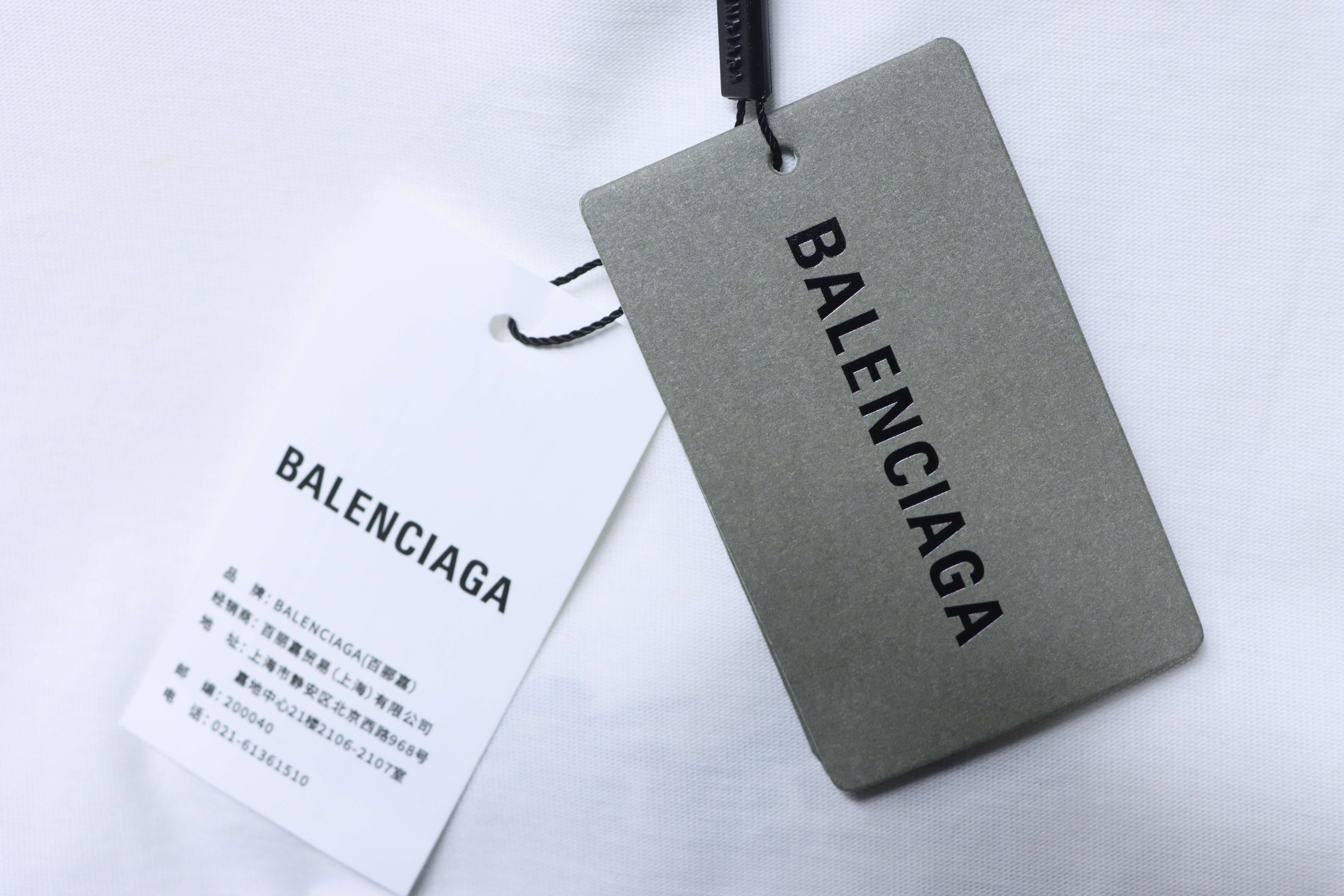 Balenciaga White 24FW Premium Flight Collaboration T-shirt h150