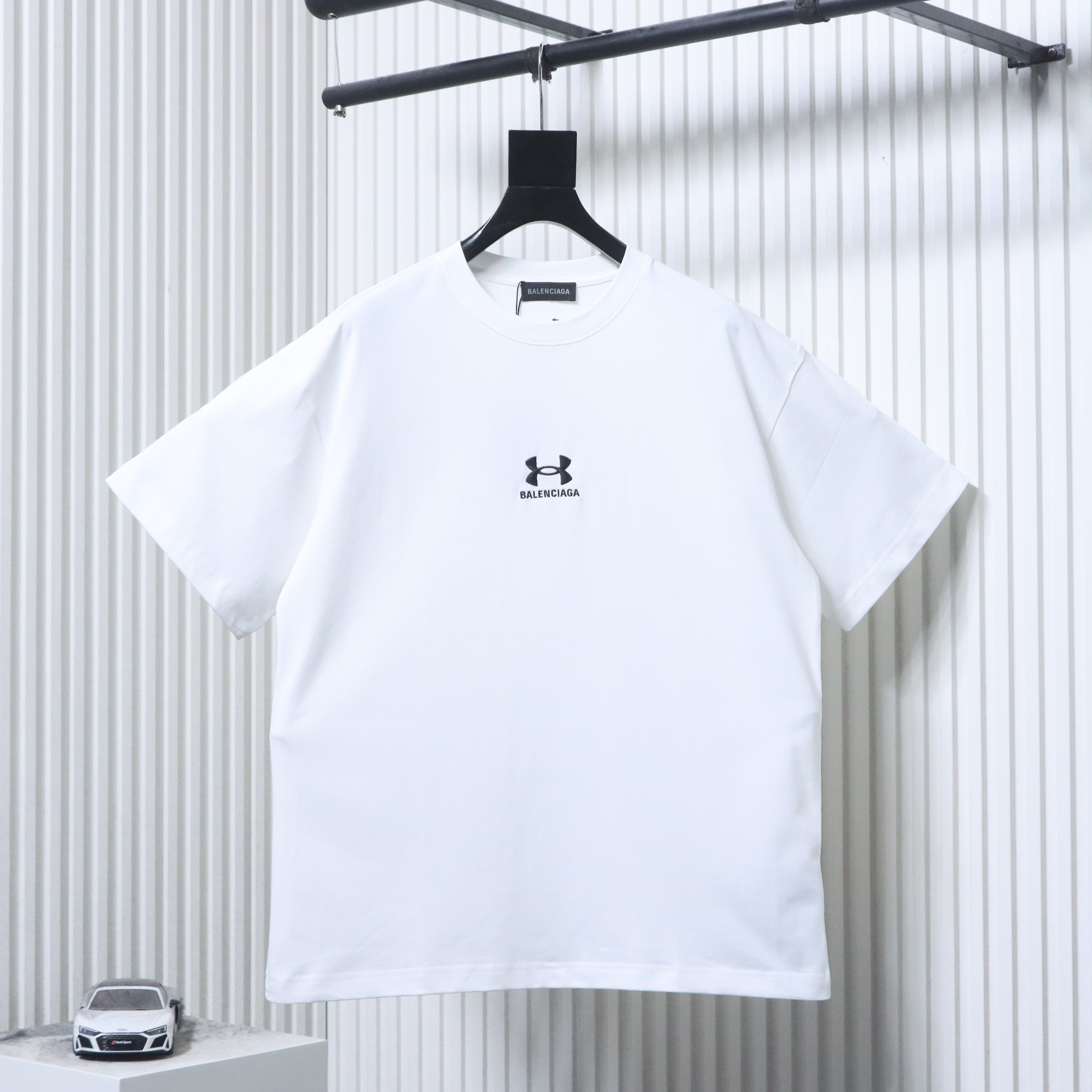 Balenciaga White 24SS Under Armour Collaboration Embroidered Logo T-shirt h140