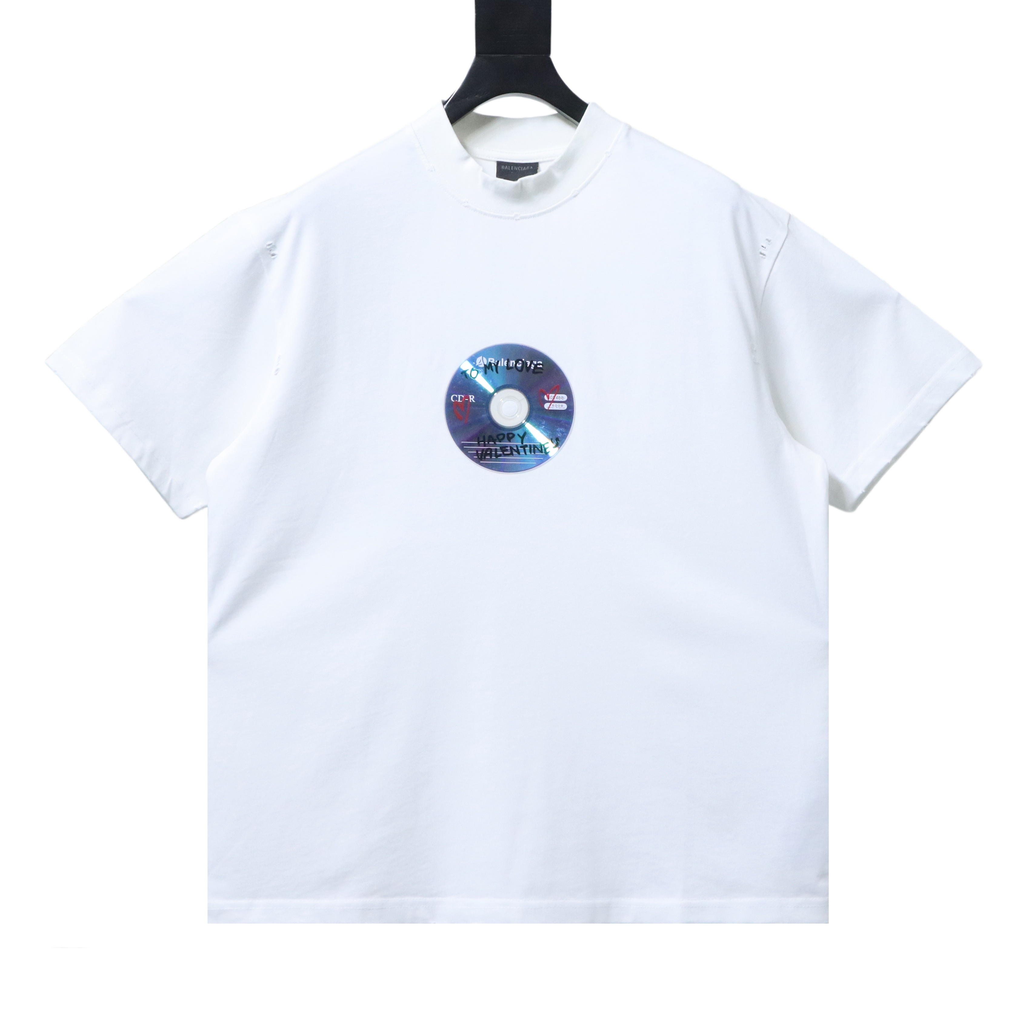 Balenciaga White 24SS Valentine Limited Disc T-shirt h150