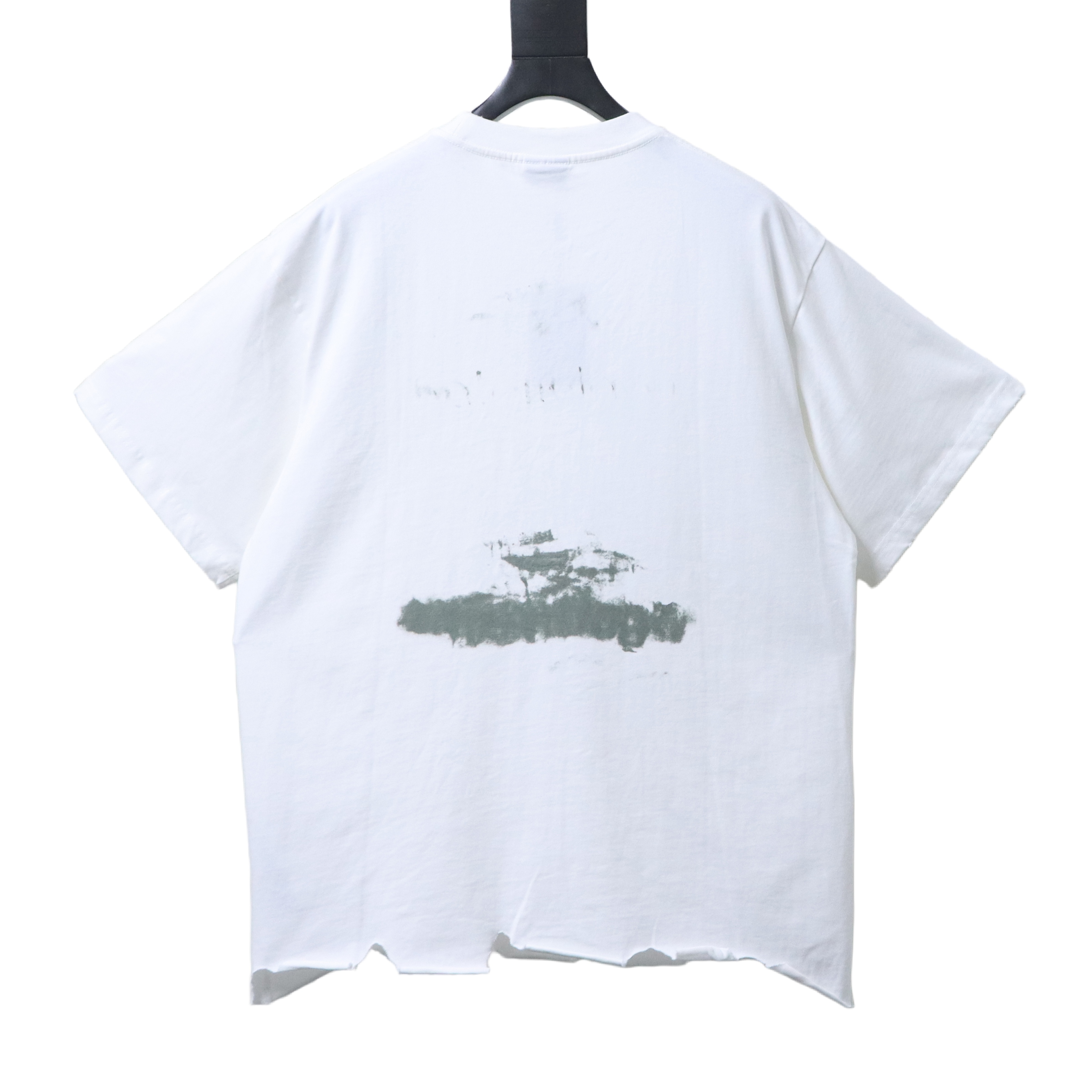Balenciaga White 25SS New Distressed Pigeon Graphic T-shirt h160
