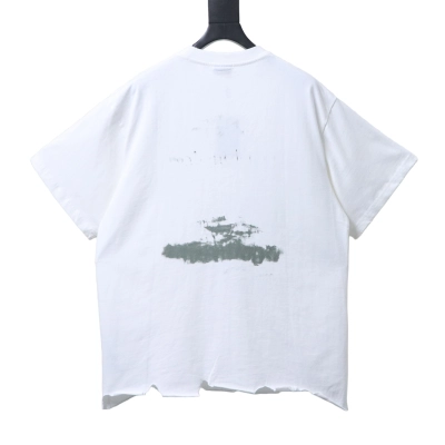 Balenciaga White 25SS New Distressed Pigeon Graphic T-shirt h160 02