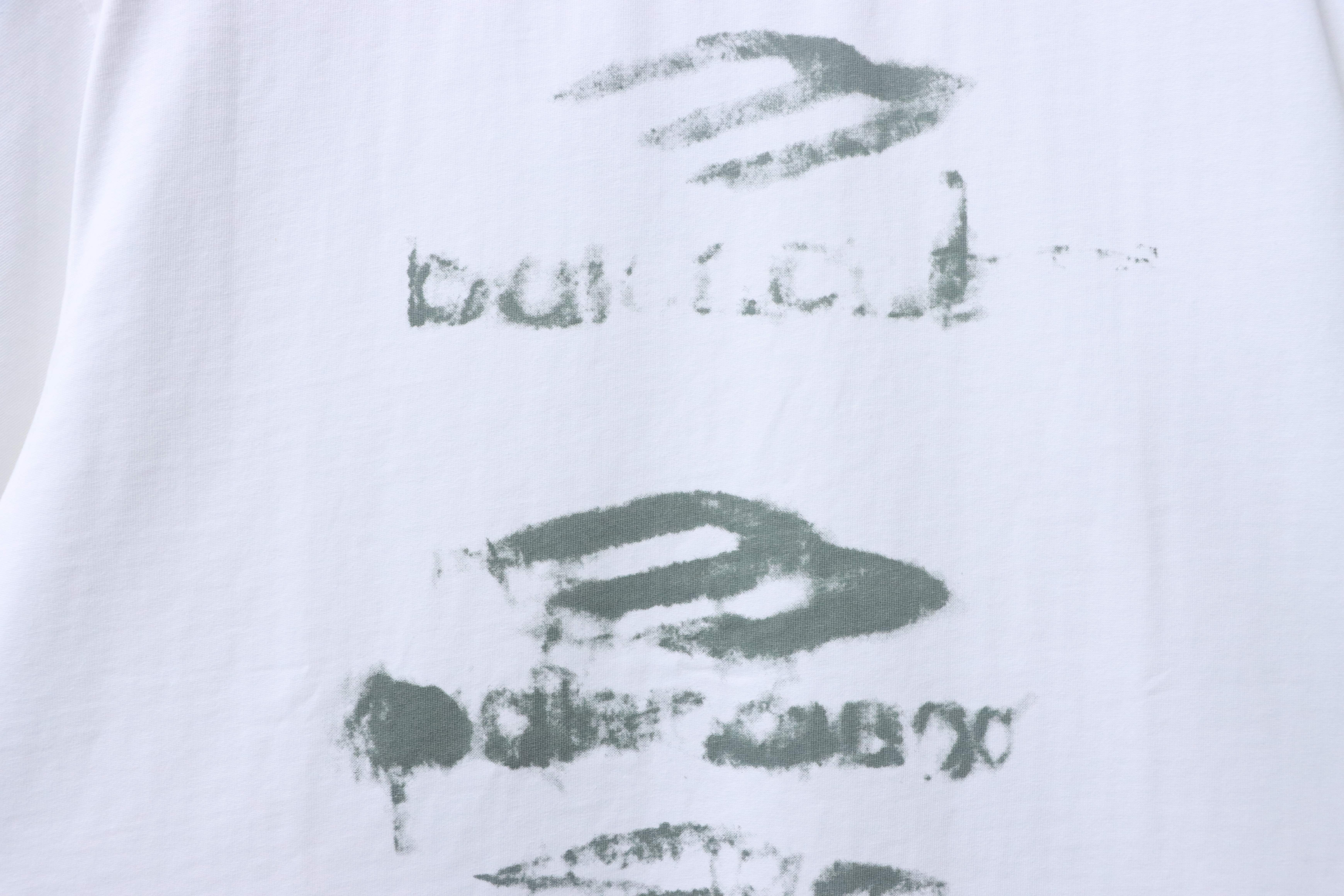 Balenciaga White 25SS New Distressed Pigeon Graphic T-shirt h160