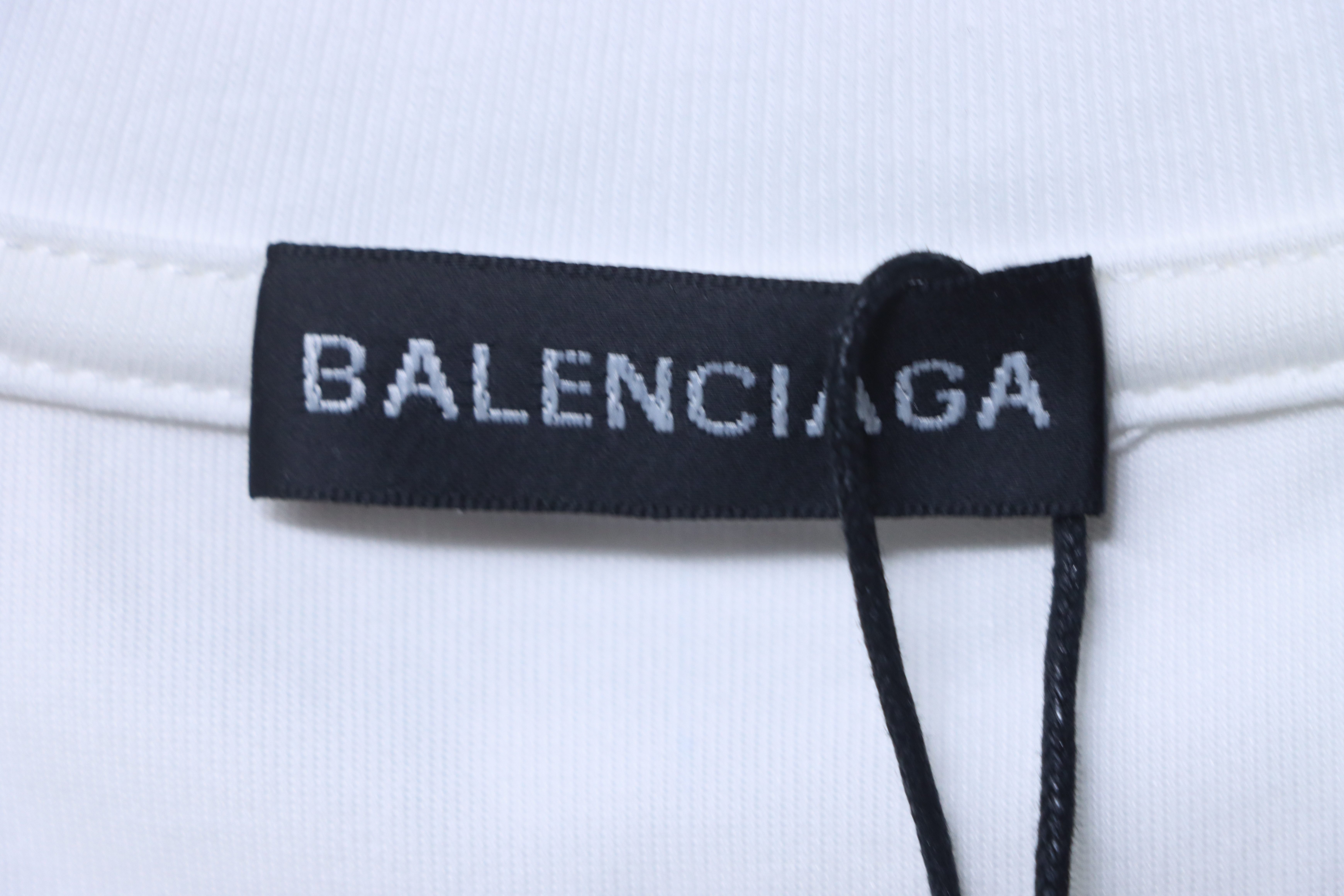 Balenciaga White 26SS Back Logo Printed Crewneck T-shirt h160