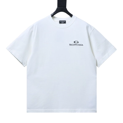 Balenciaga White 26SS Back Wheat Embroidered T-shirt h170 02