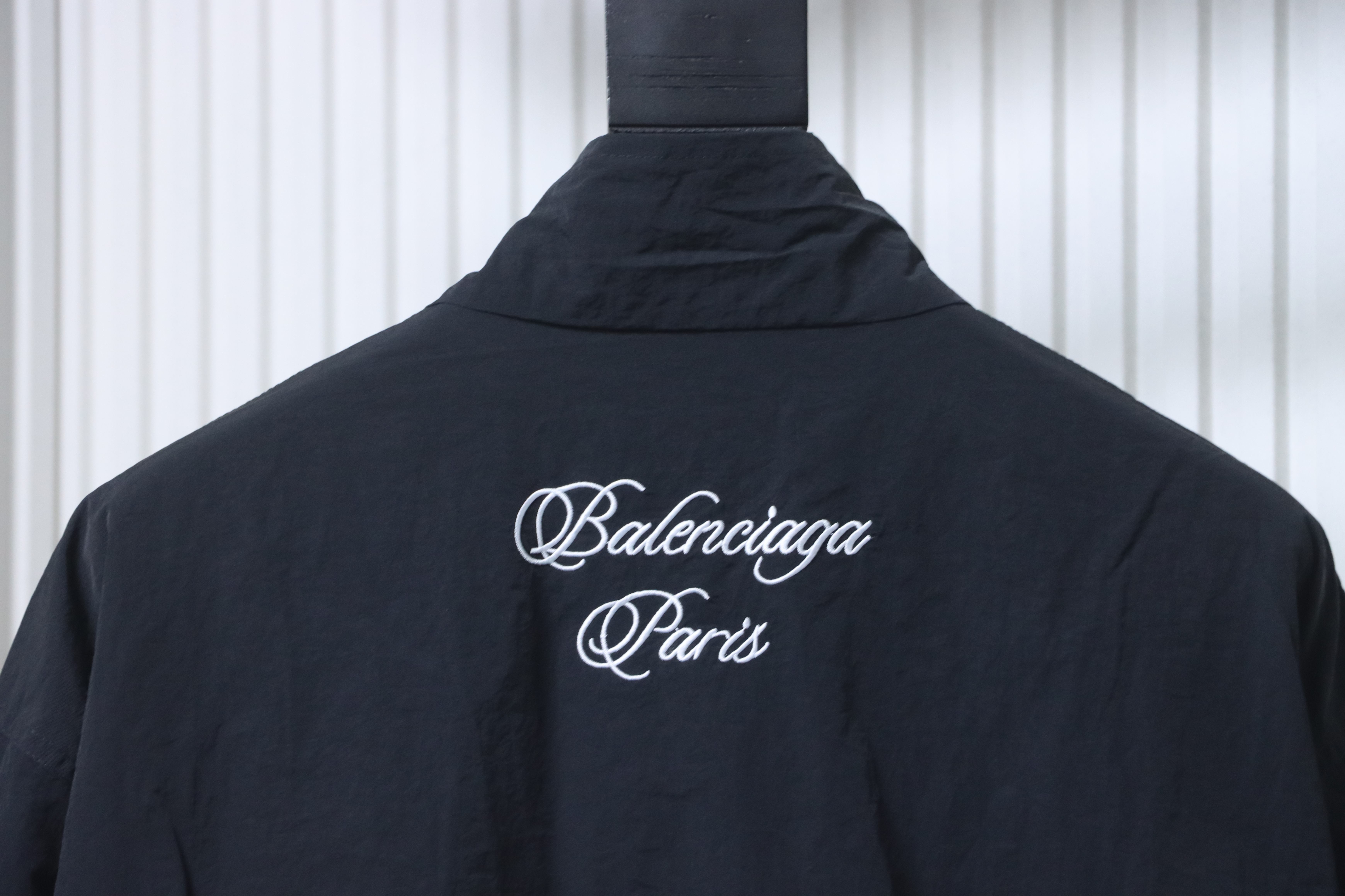 Balenciaga Black 26SS Cursive Signature Letter Embroidered Tracksuit Jacket h270
