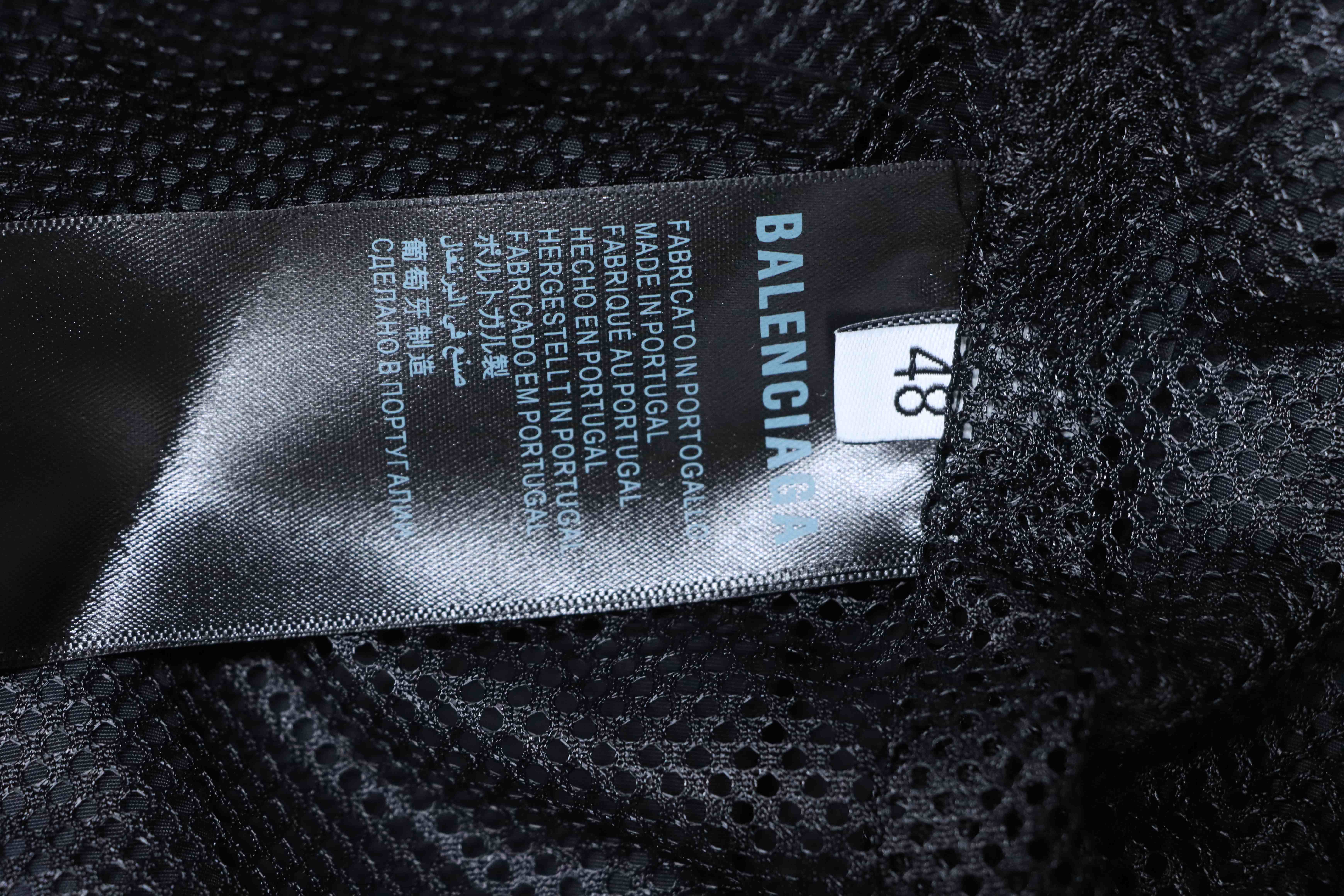 Balenciaga Black 26SS Front and Back Half-Ring Letter Embroidered Tracksuit Jacket h270