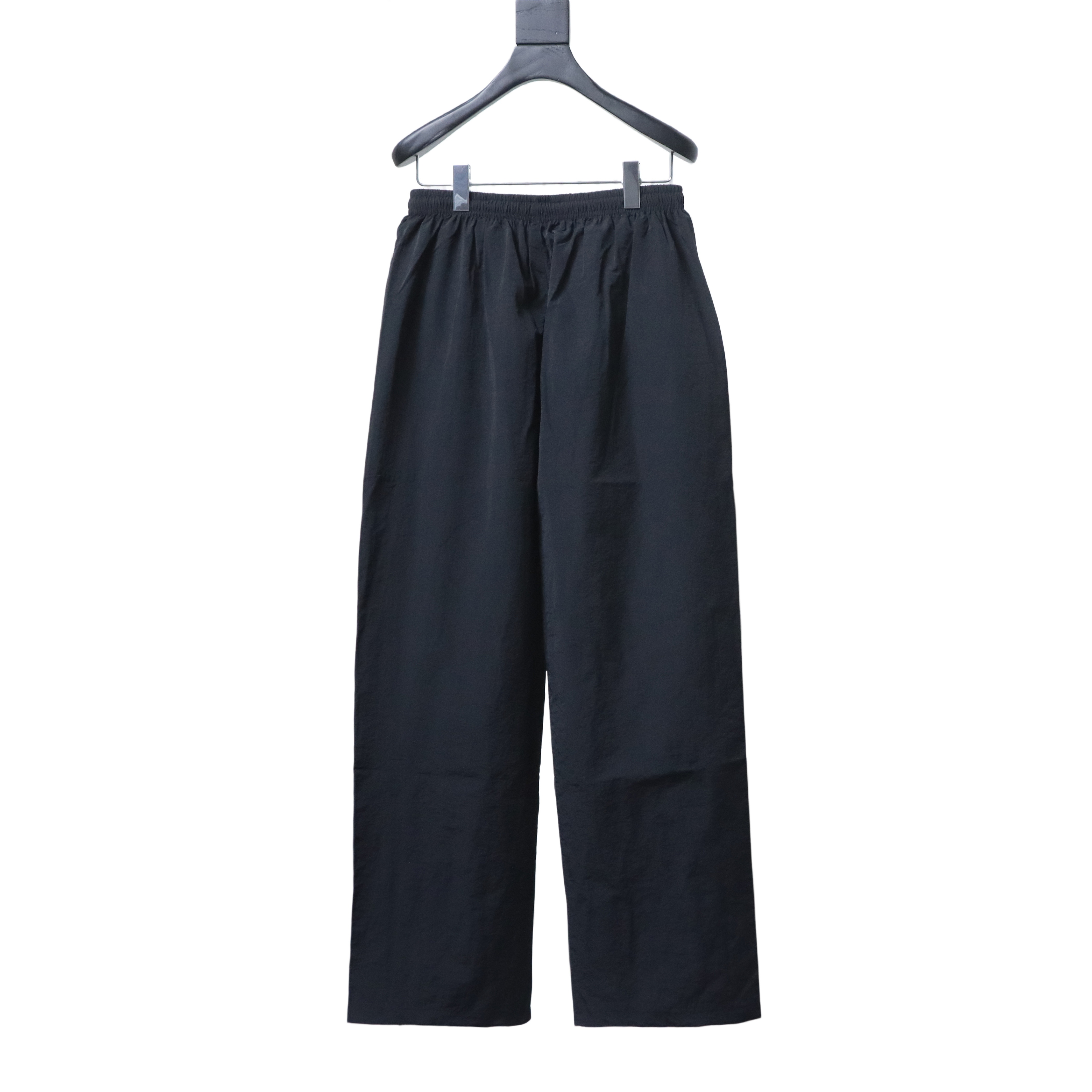 Balenciaga Black 26SS Front and Back Half-Ring Letter Embroidered Tracksuit Pants h230