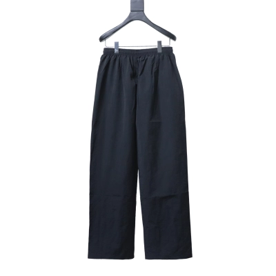 Balenciaga Black 26SS Front and Back Half-Ring Letter Embroidered Tracksuit Pants h230 02