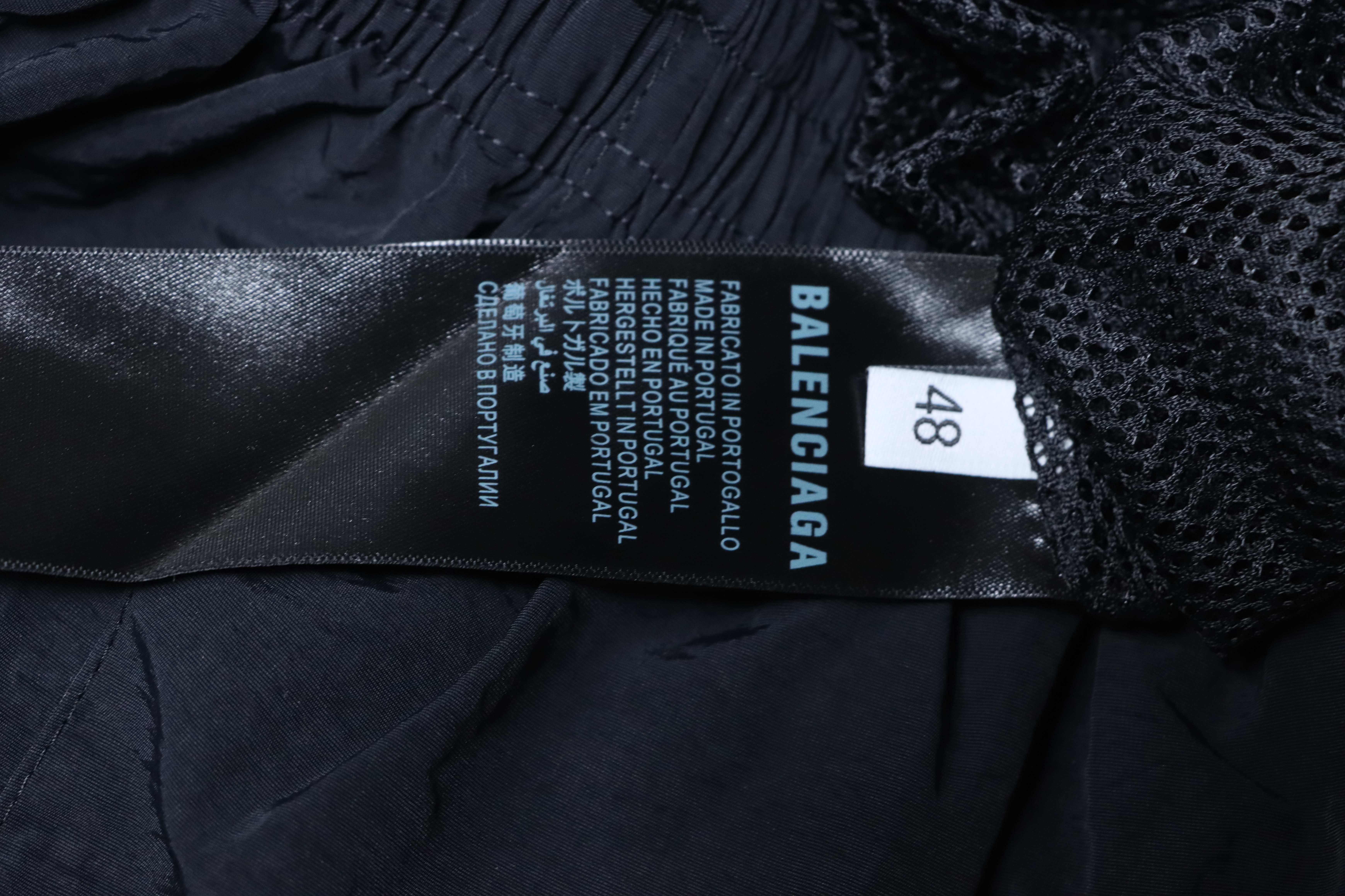 Balenciaga Black 26SS Front and Back Half-Ring Letter Embroidered Tracksuit Pants h230