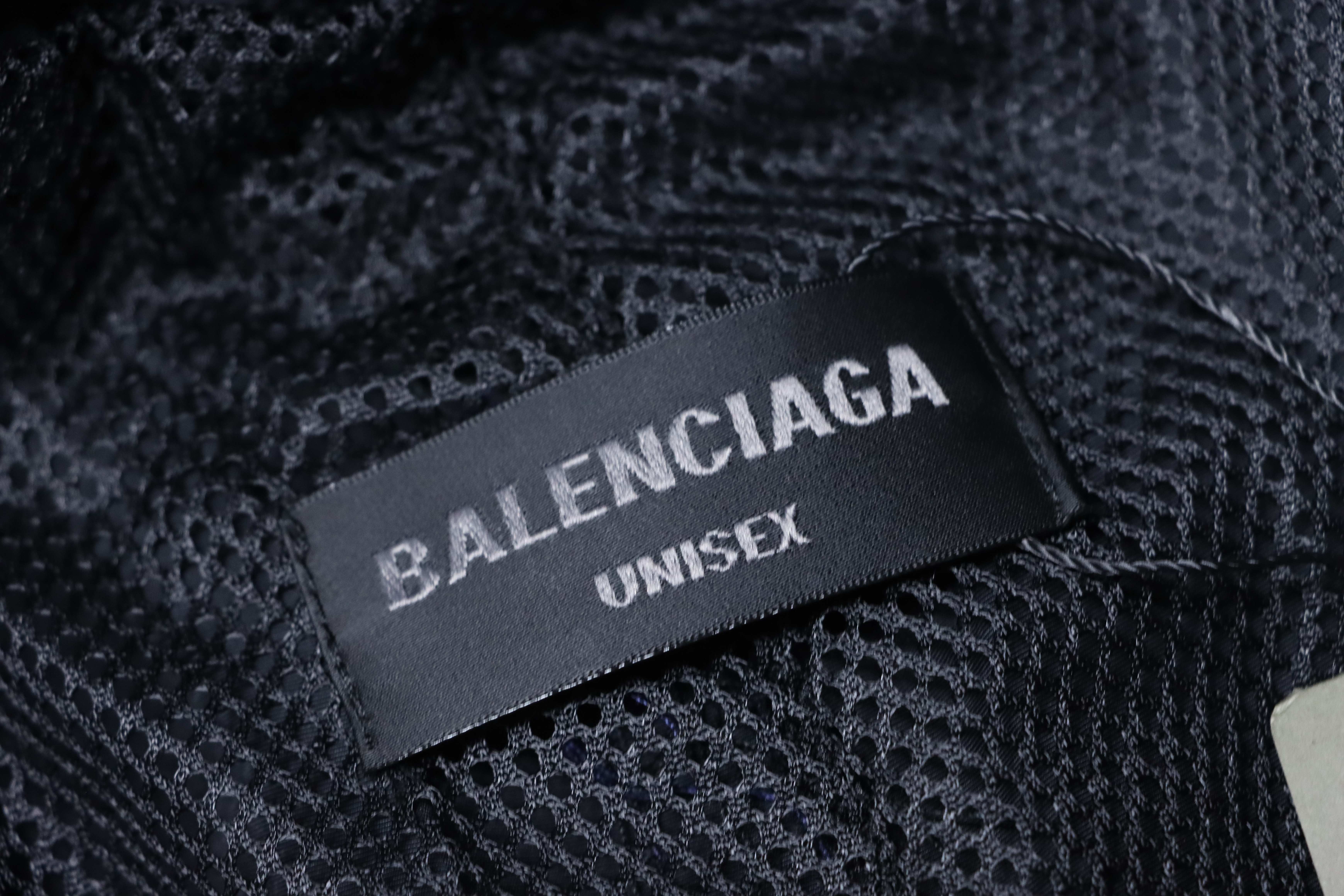 Balenciaga Black 26SS Front and Back Half-Ring Letter Embroidered Tracksuit Pants h230