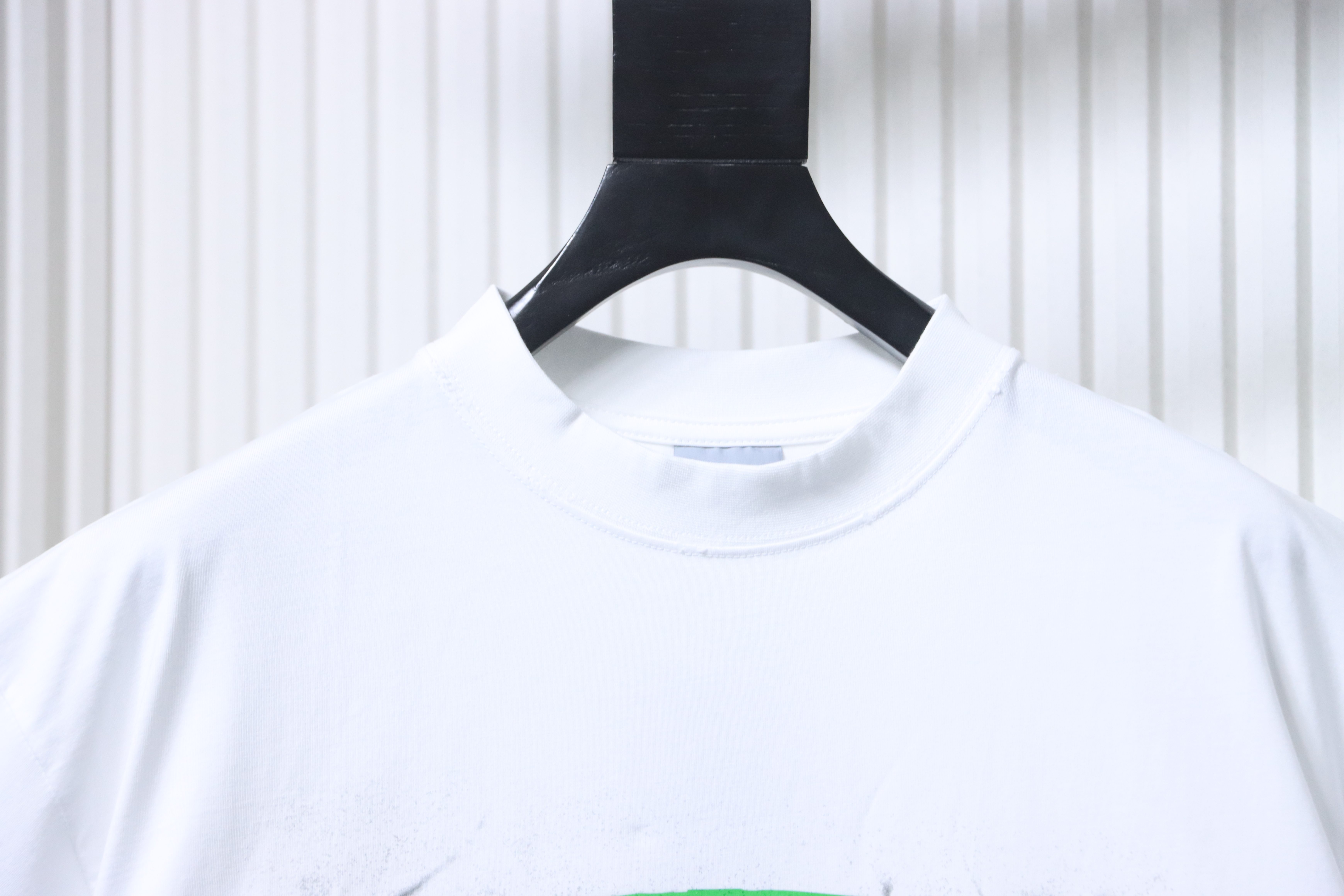 Balenciaga White 26SS Glossy Double-Layer Wrinkled Tape T-shirt h190