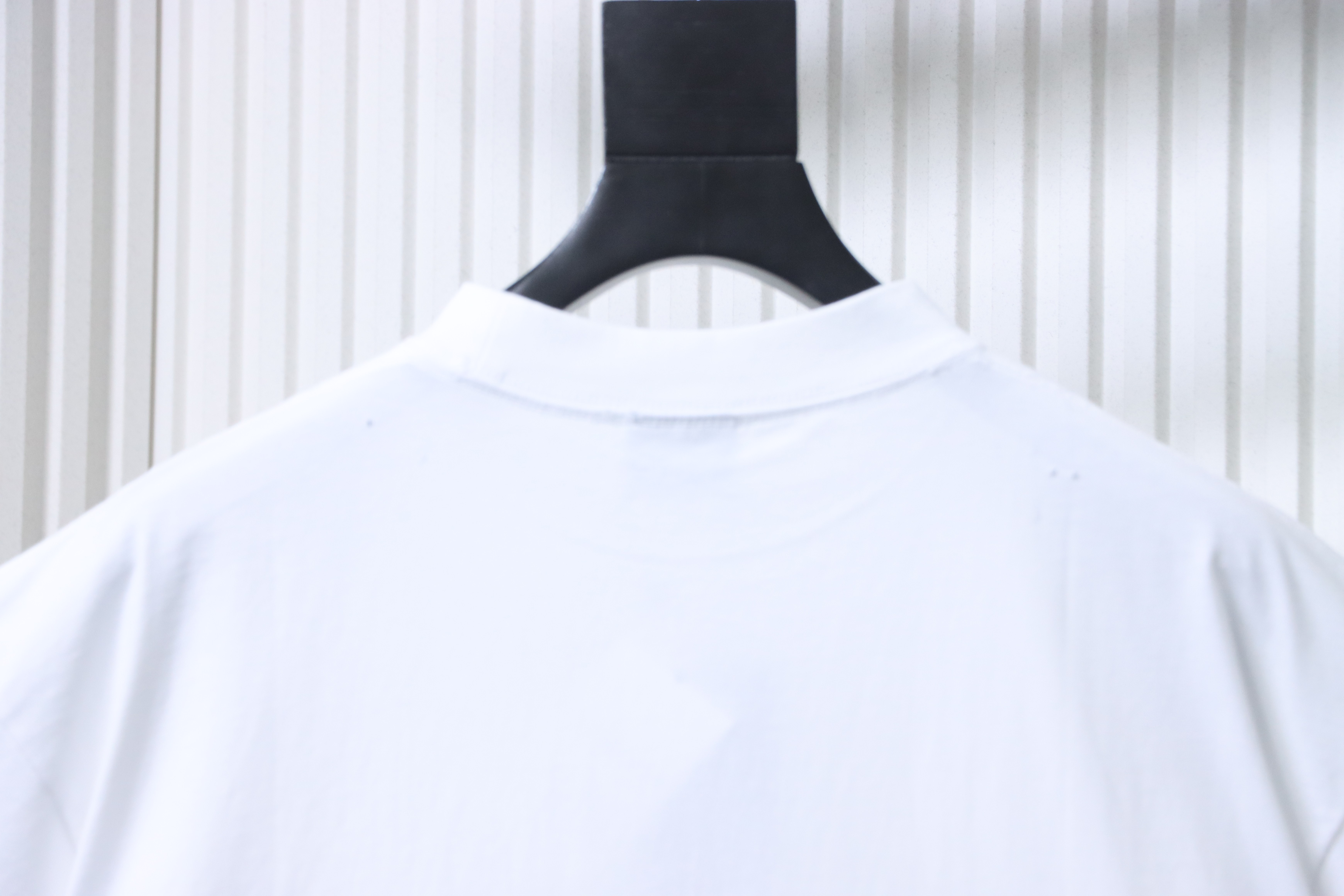 Balenciaga White 26SS Glossy Double-Layer Wrinkled Tape T-shirt h190