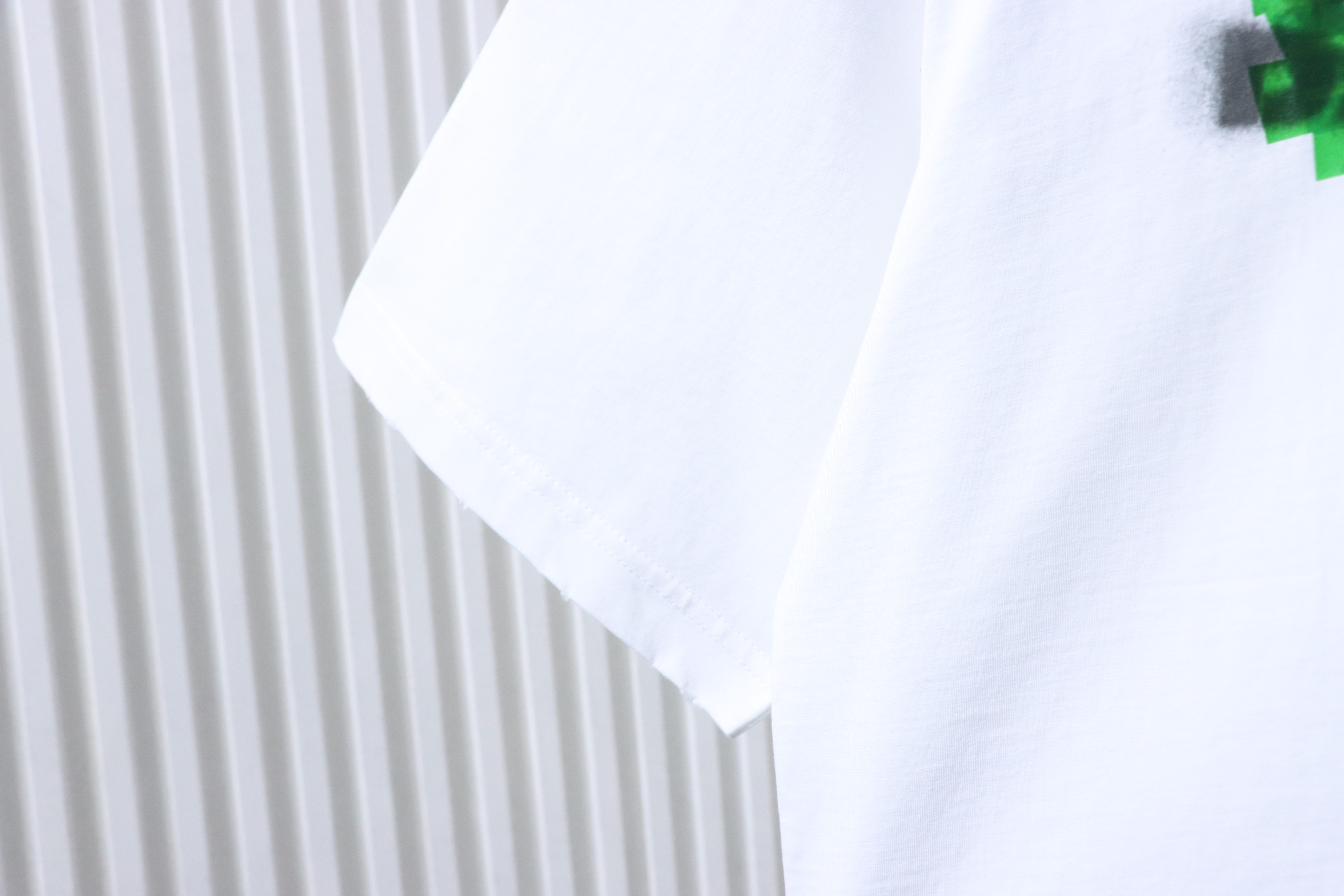 Balenciaga White 26SS Glossy Double-Layer Wrinkled Tape T-shirt h190
